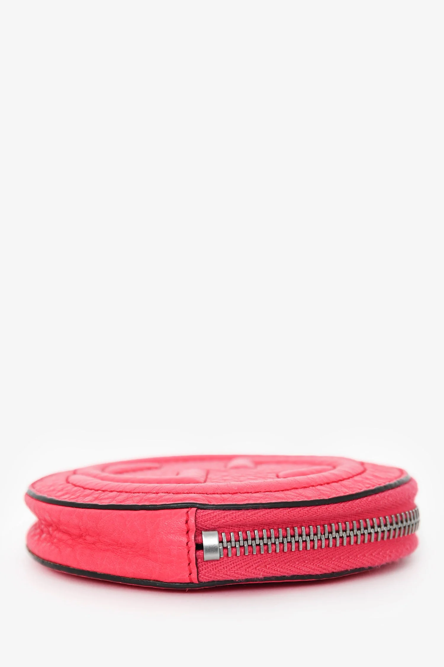 Gucci Pink Leather Round GG Coin Pouch - Image 3