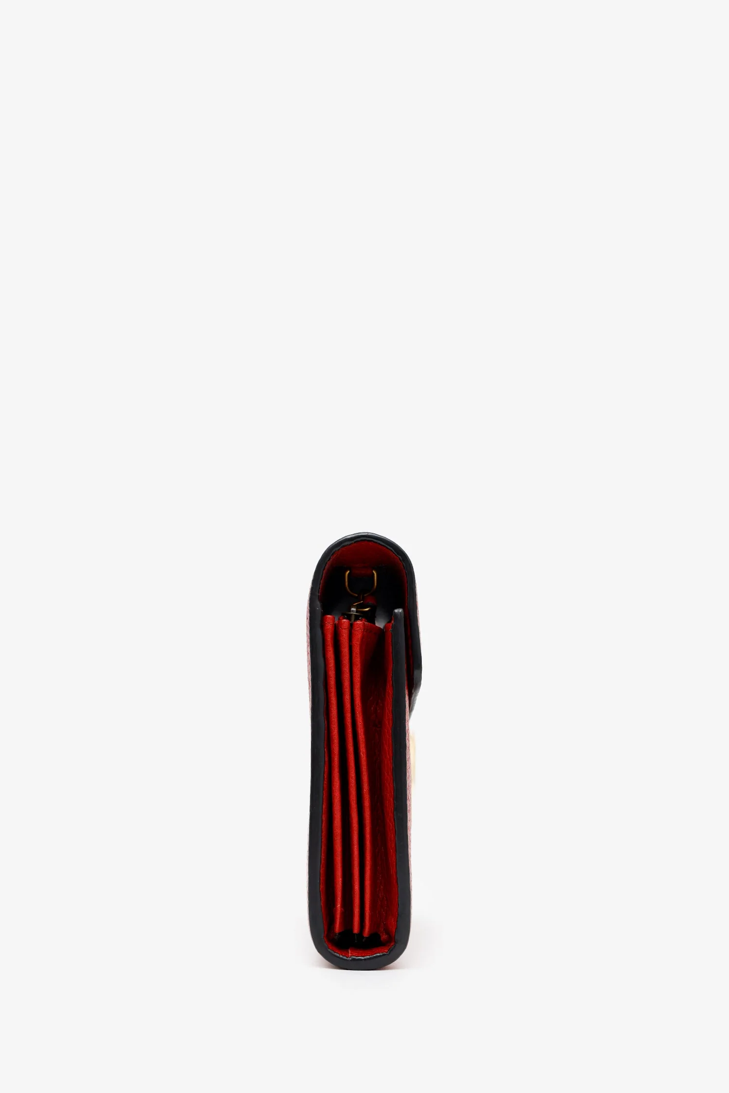 Gucci Red Calfskin GG Marmont Chain Wallet - Image 3