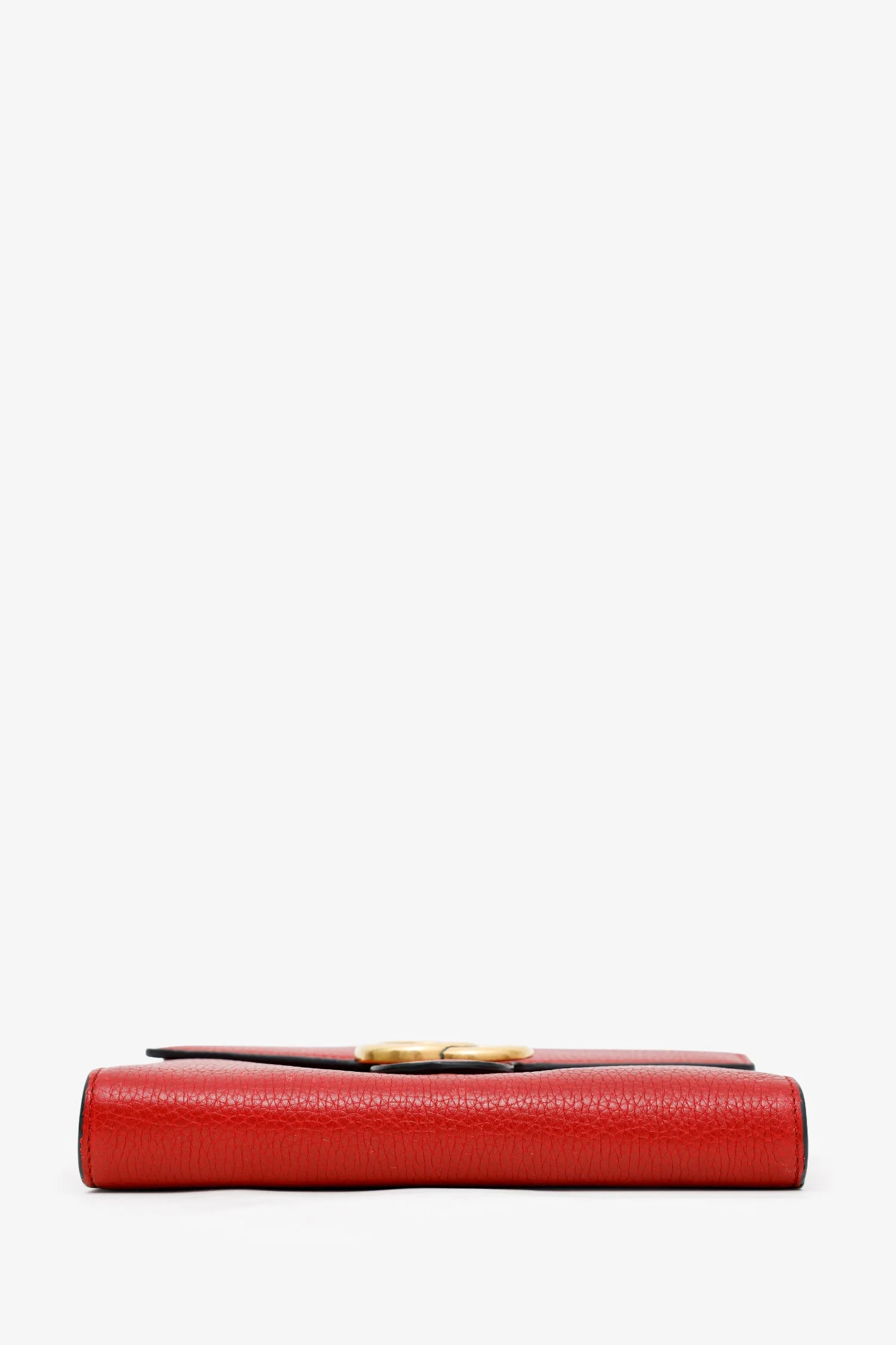 Gucci Red Calfskin GG Marmont Chain Wallet - Image 5