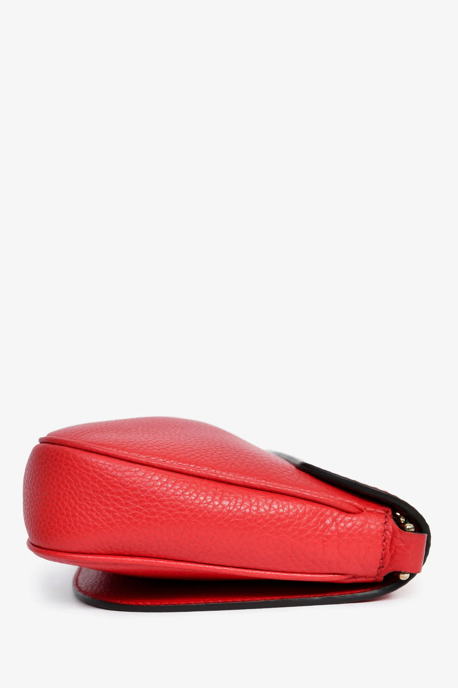Gucci Red Grained Leather Soho Chained Shoulder Bag - Image 4