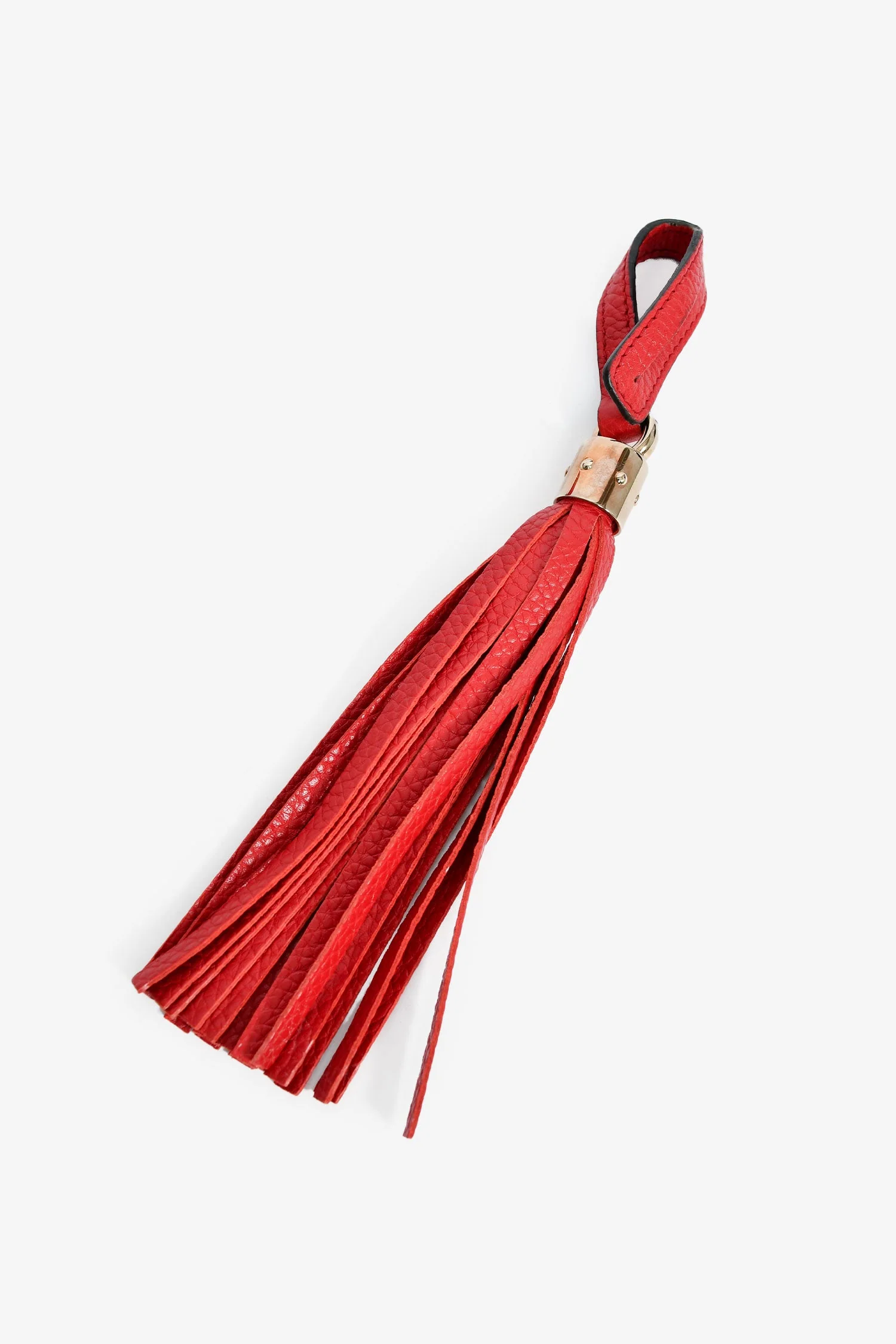 Gucci Red Grained Leather Soho Chained Shoulder Bag - Image 7