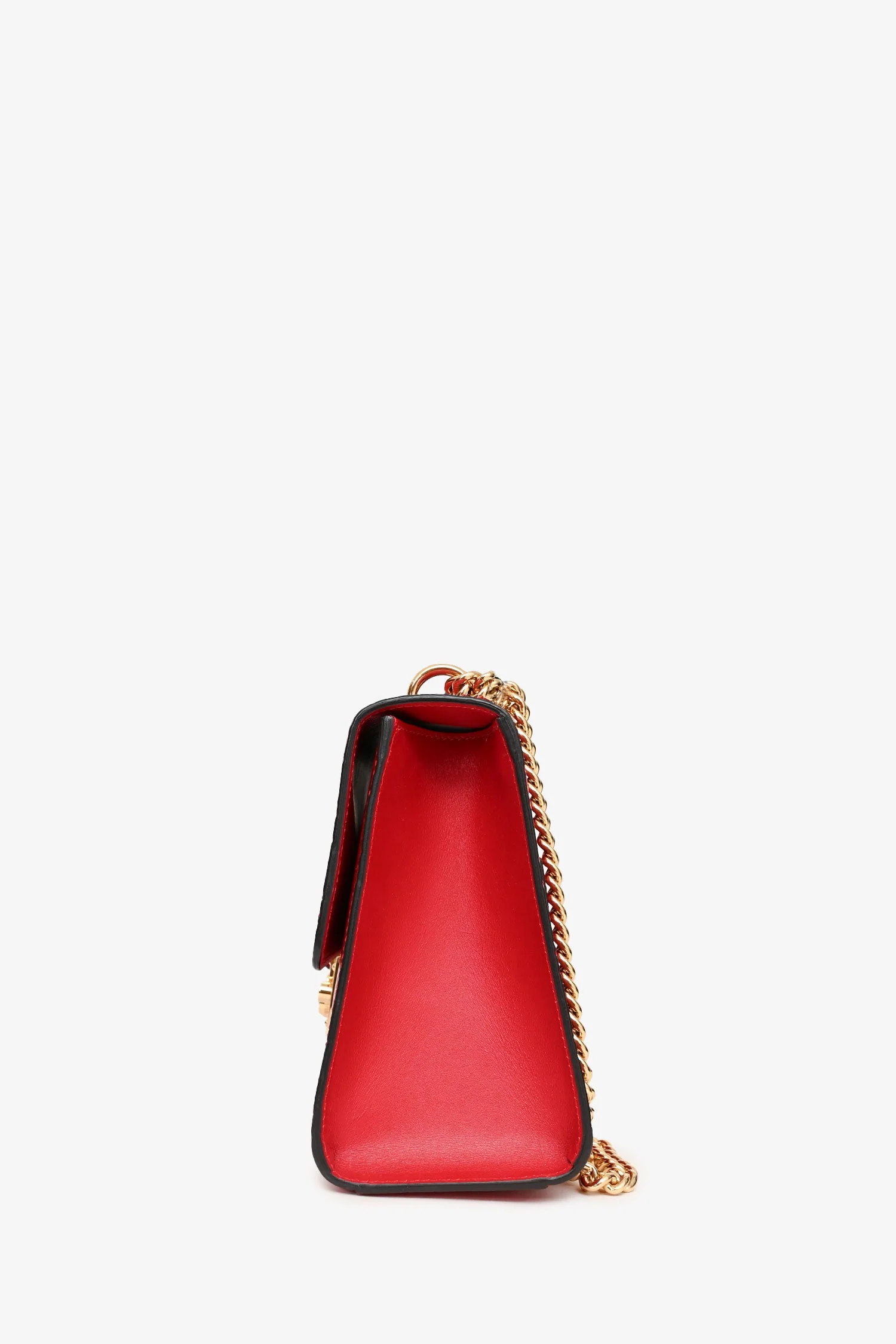 Gucci Red Guccissima Leather Padlock Shoulder Bag - Image 4