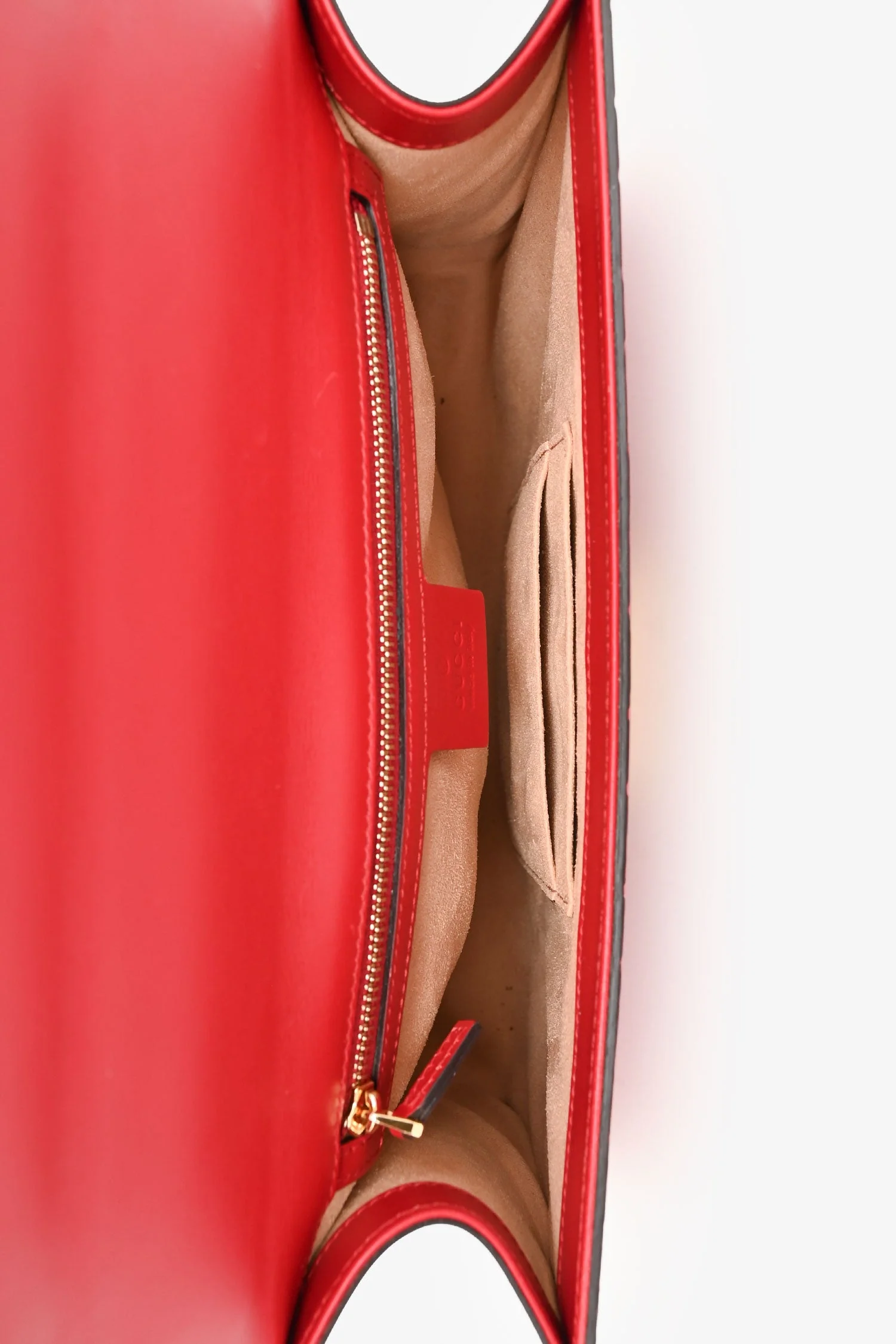 Gucci Red Guccissima Leather Padlock Shoulder Bag - Image 6