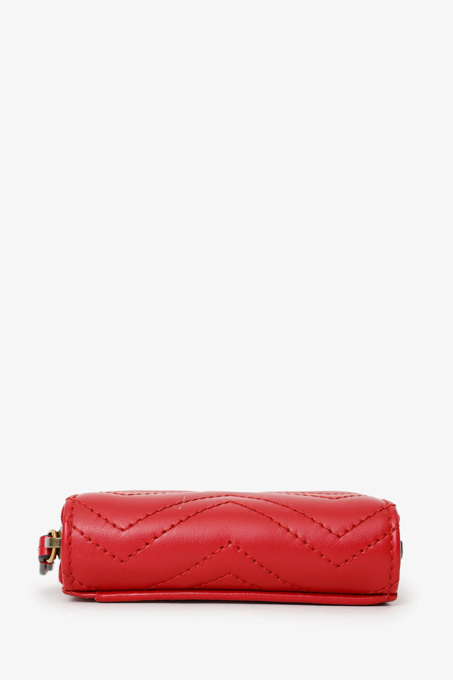 Gucci Red Leather GG Marmont Zippy Wallet - Image 5