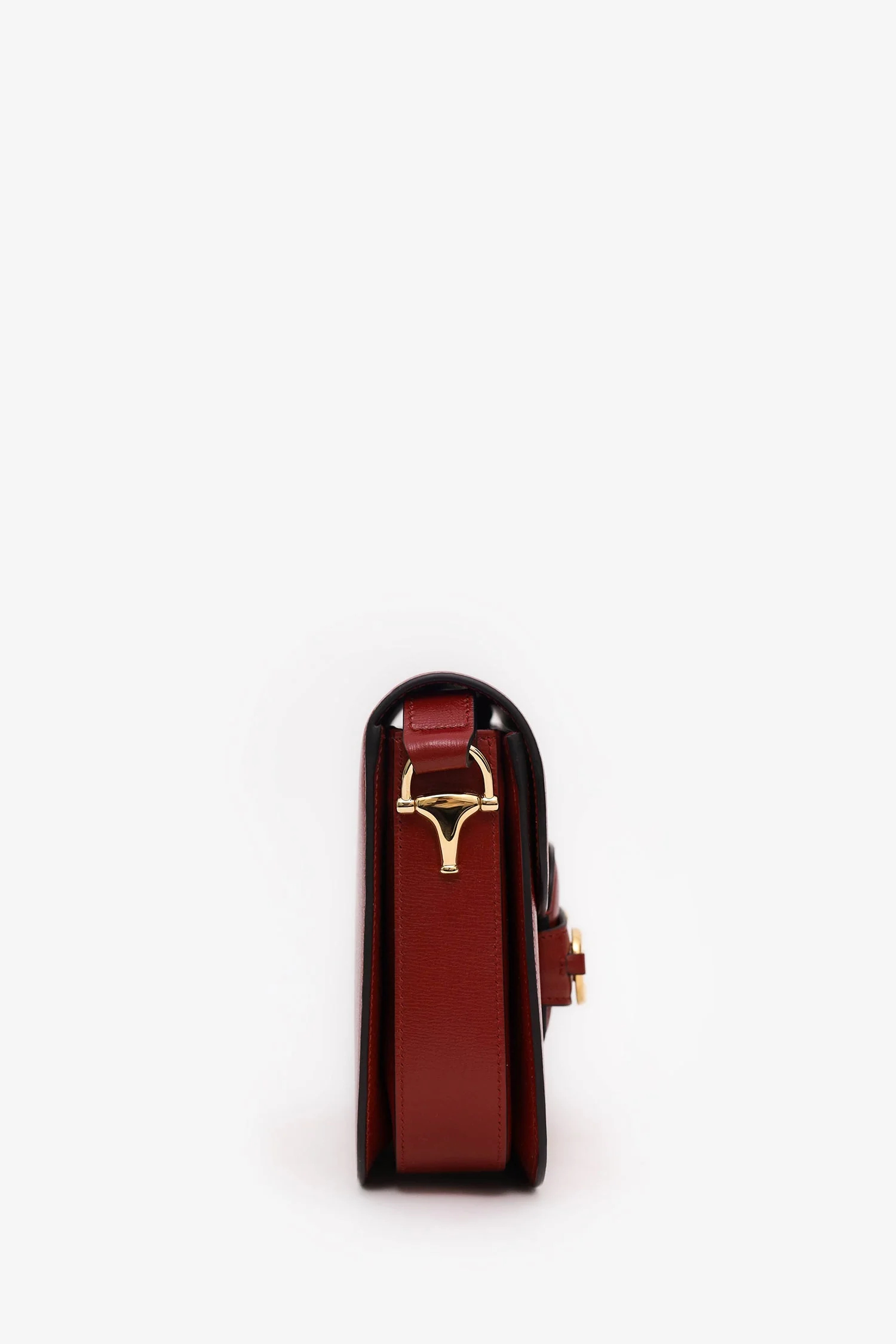 Gucci Red Leather Horsebit Medium 1955 Shoulder Bag - Image 3