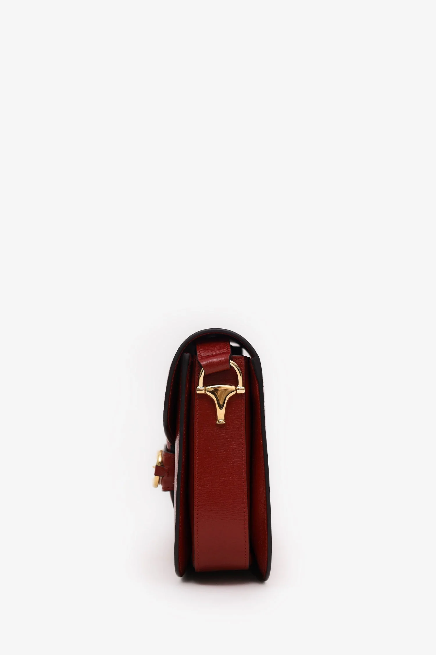 Gucci Red Leather Horsebit Medium 1955 Shoulder Bag - Image 4