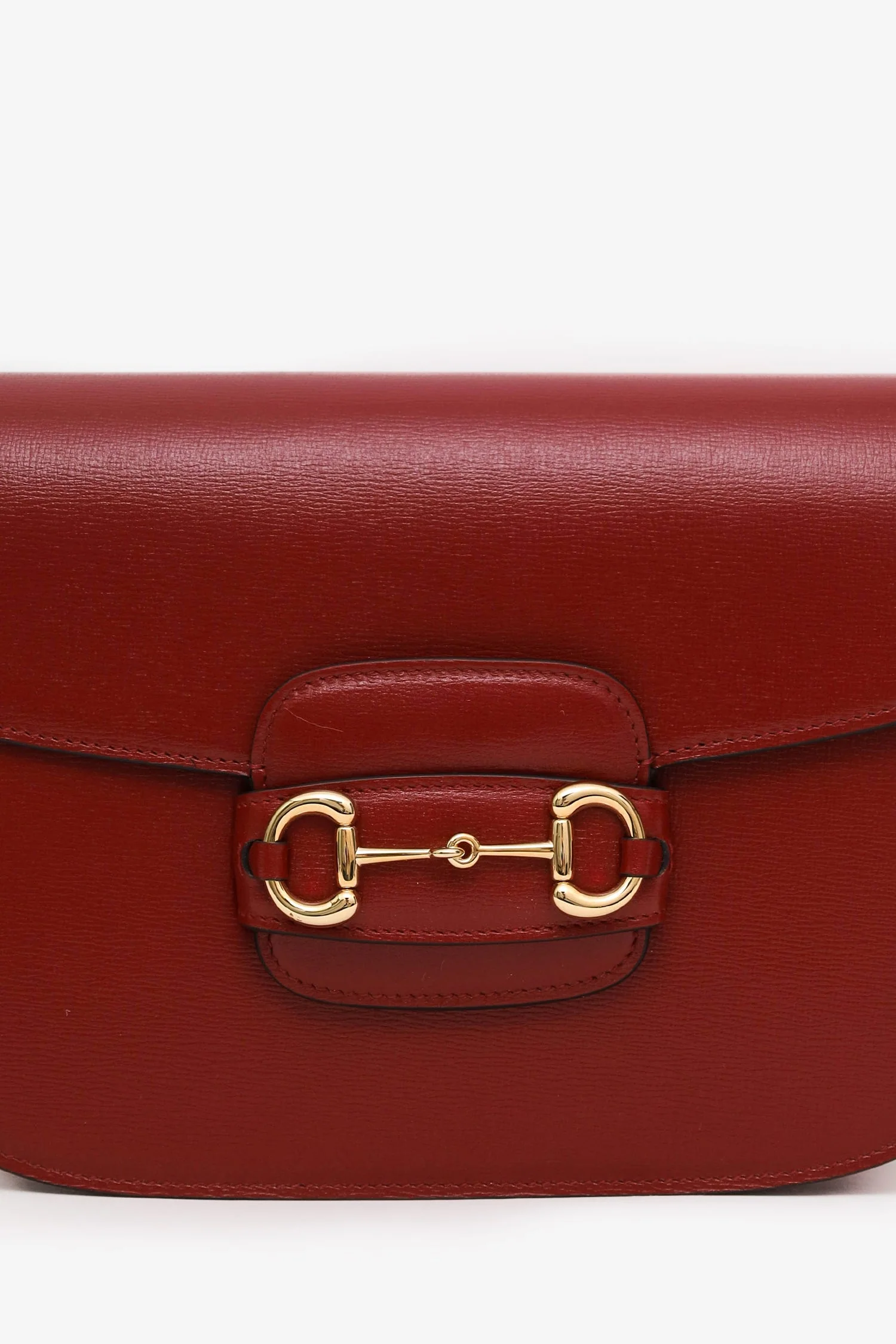 Gucci Red Leather Horsebit Medium 1955 Shoulder Bag - Image 7