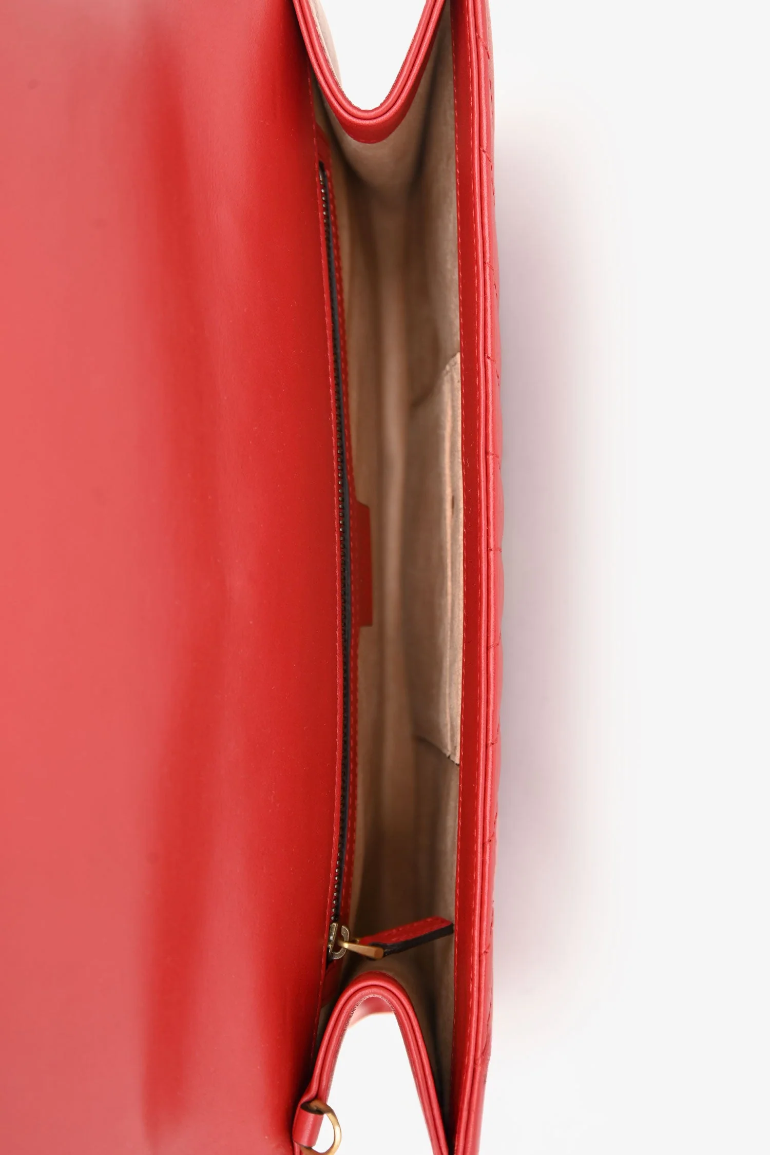 Gucci Red Leather Quilted Queen Margaret Clutch - Image 6