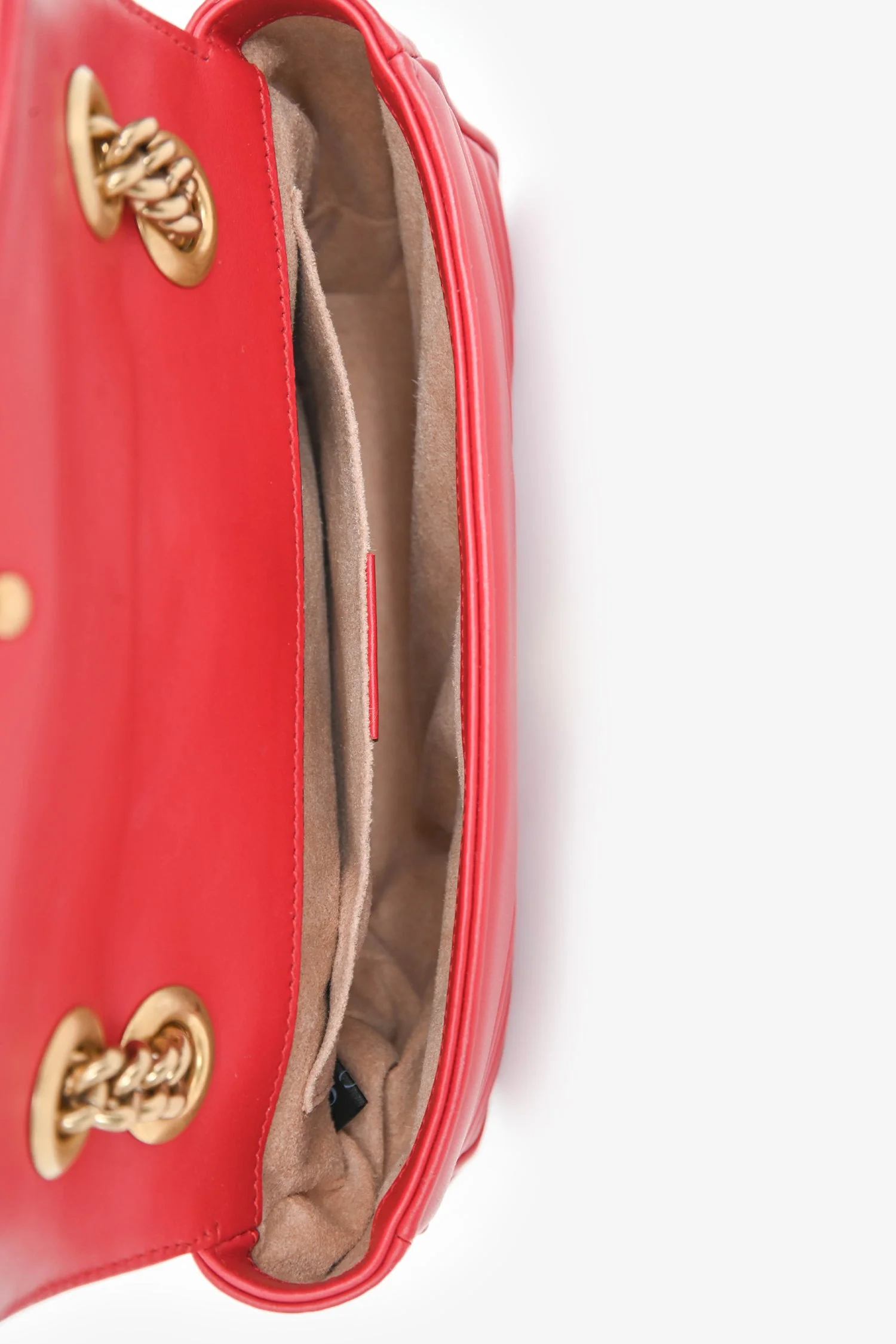 Gucci Red Leather Small GG Marmont Shoulder Bag - Image 7