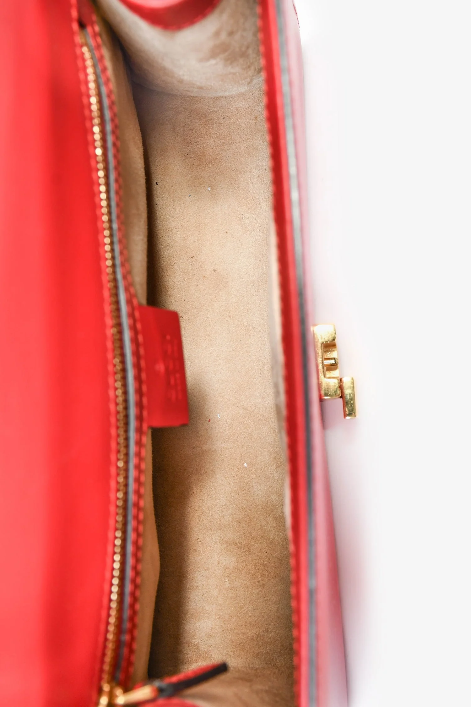 Gucci Red Leather Web Sylvie Small Ribbon Shoulder Bag - Image 6
