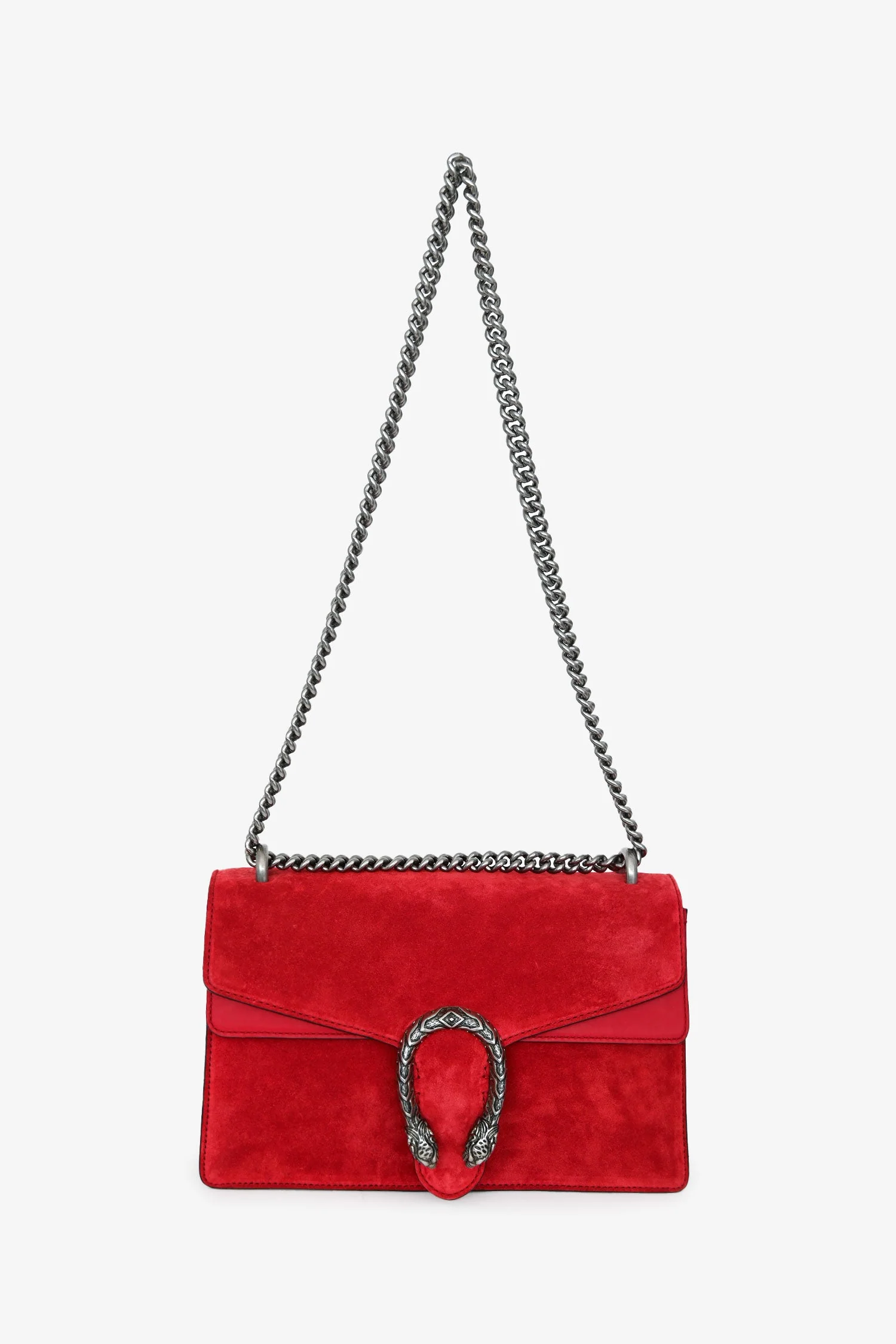 Gucci Red Suede 'Dionysus' Medium Shoulder Bag - Image 7