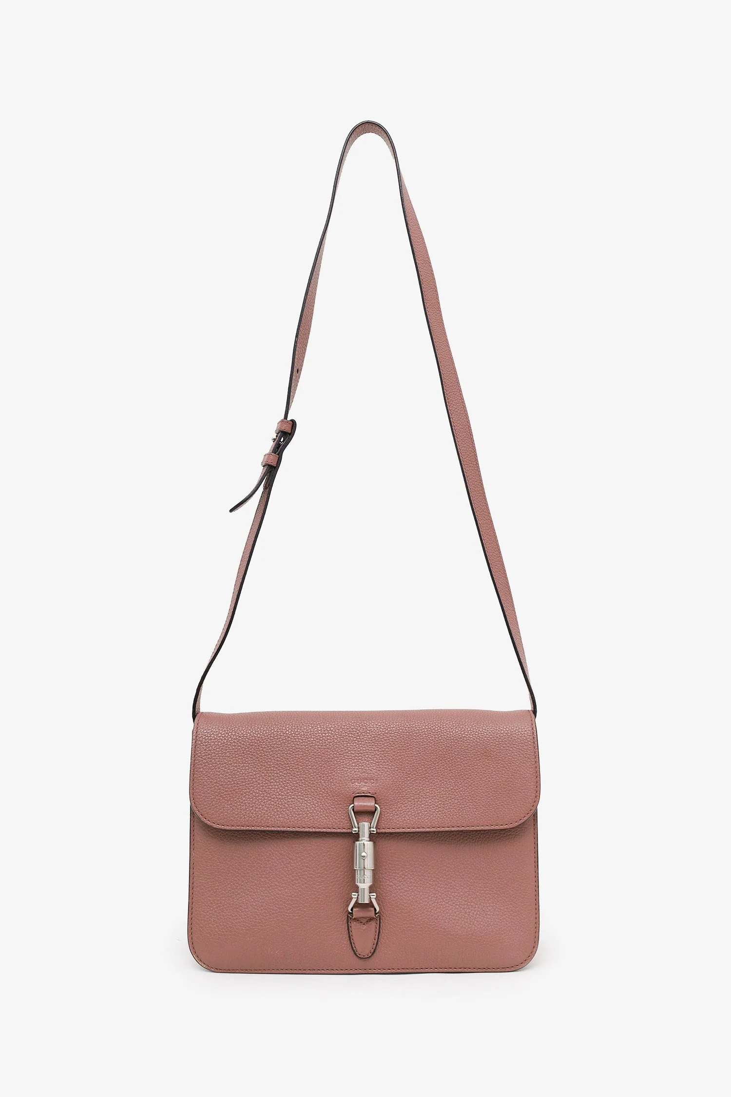 Gucci Rose Quartz Leather Piston Lock Jackie Crossbody Bag - Image 6