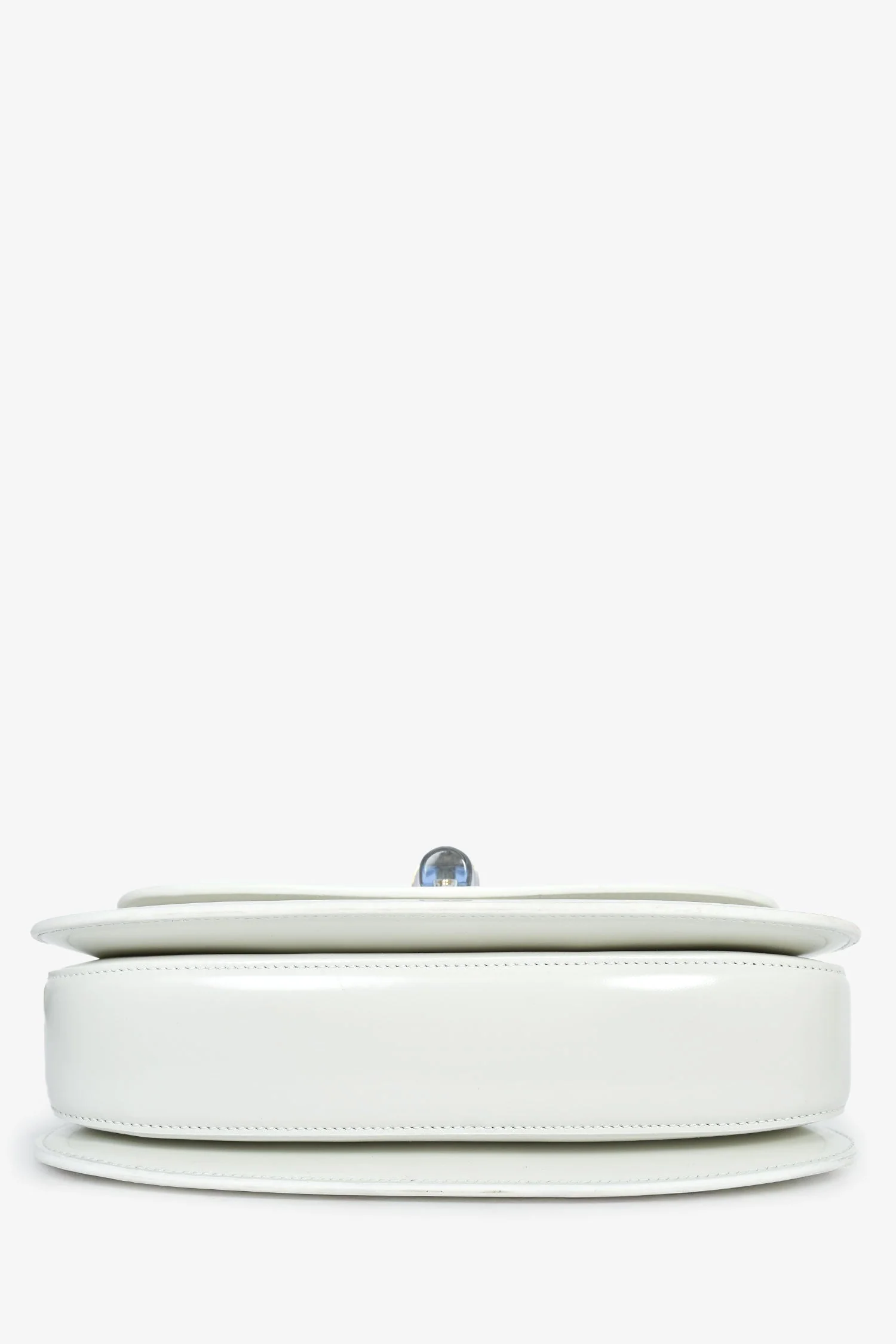 Gucci Runway 2025 White Patent 'Bamboo Diva 1947' Medium Handbag - Image 5