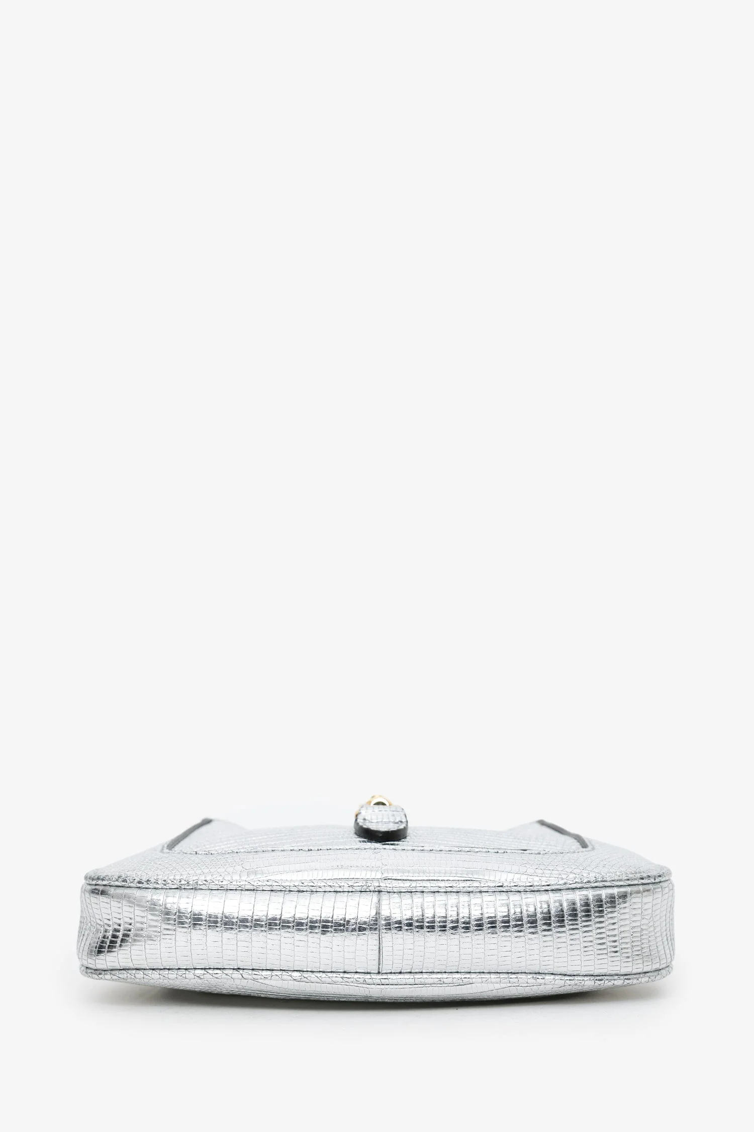 Gucci Silver Metallic Lizard Mini Jackie 1961 Shoulder Bag With Chain - Image 5