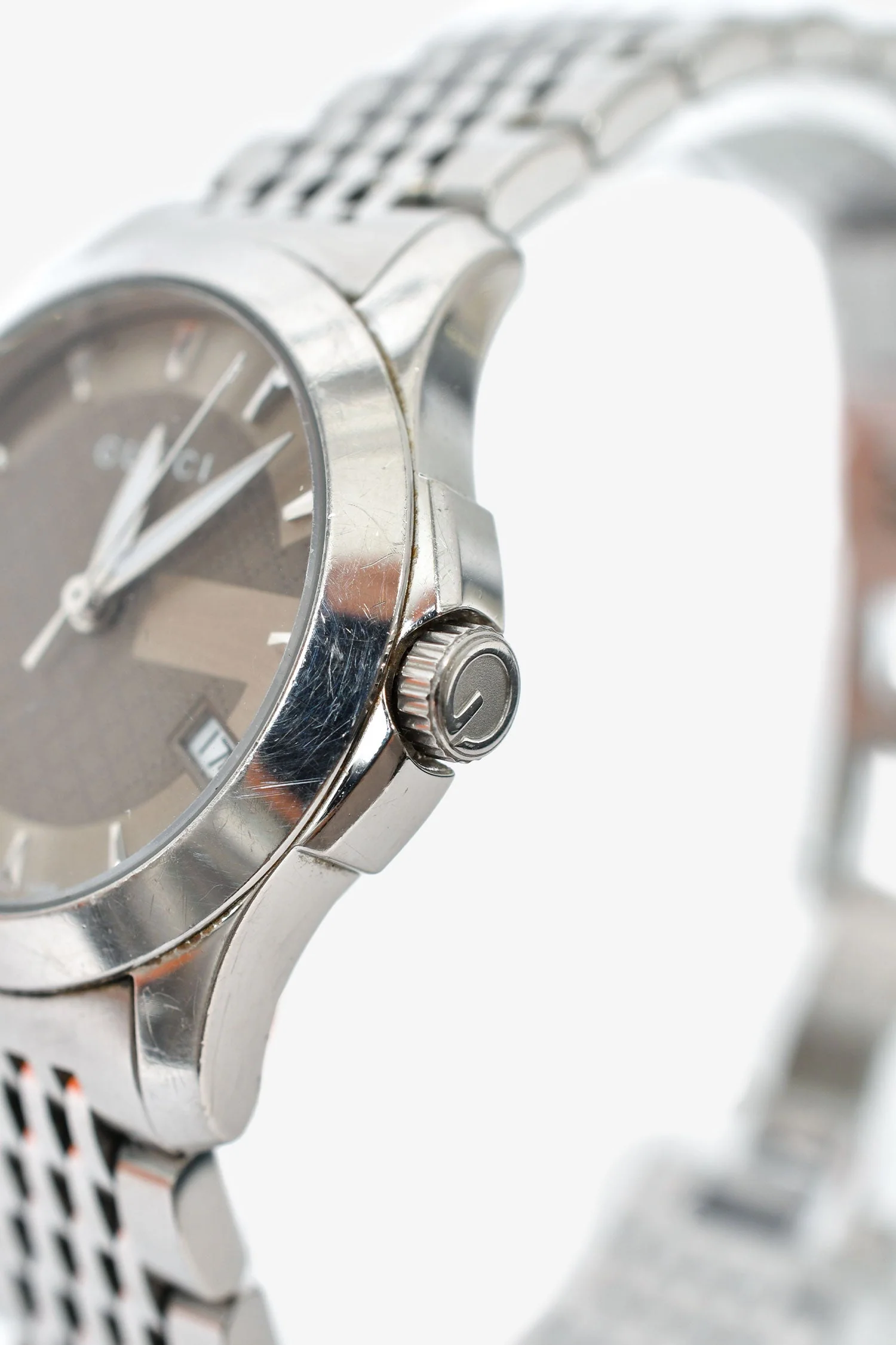 Gucci Stainless Steel Brown Face G-Timeless Watch - Image 3