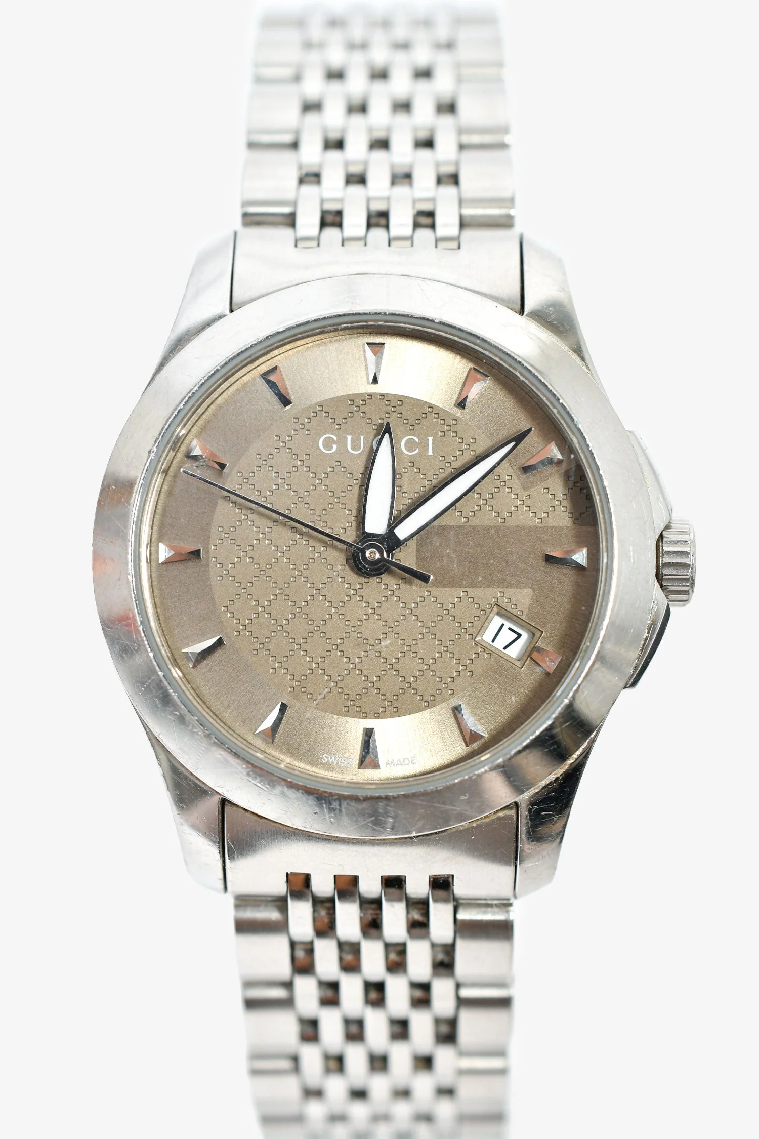 Gucci Stainless Steel Brown Face G-Timeless Watch - Image 4