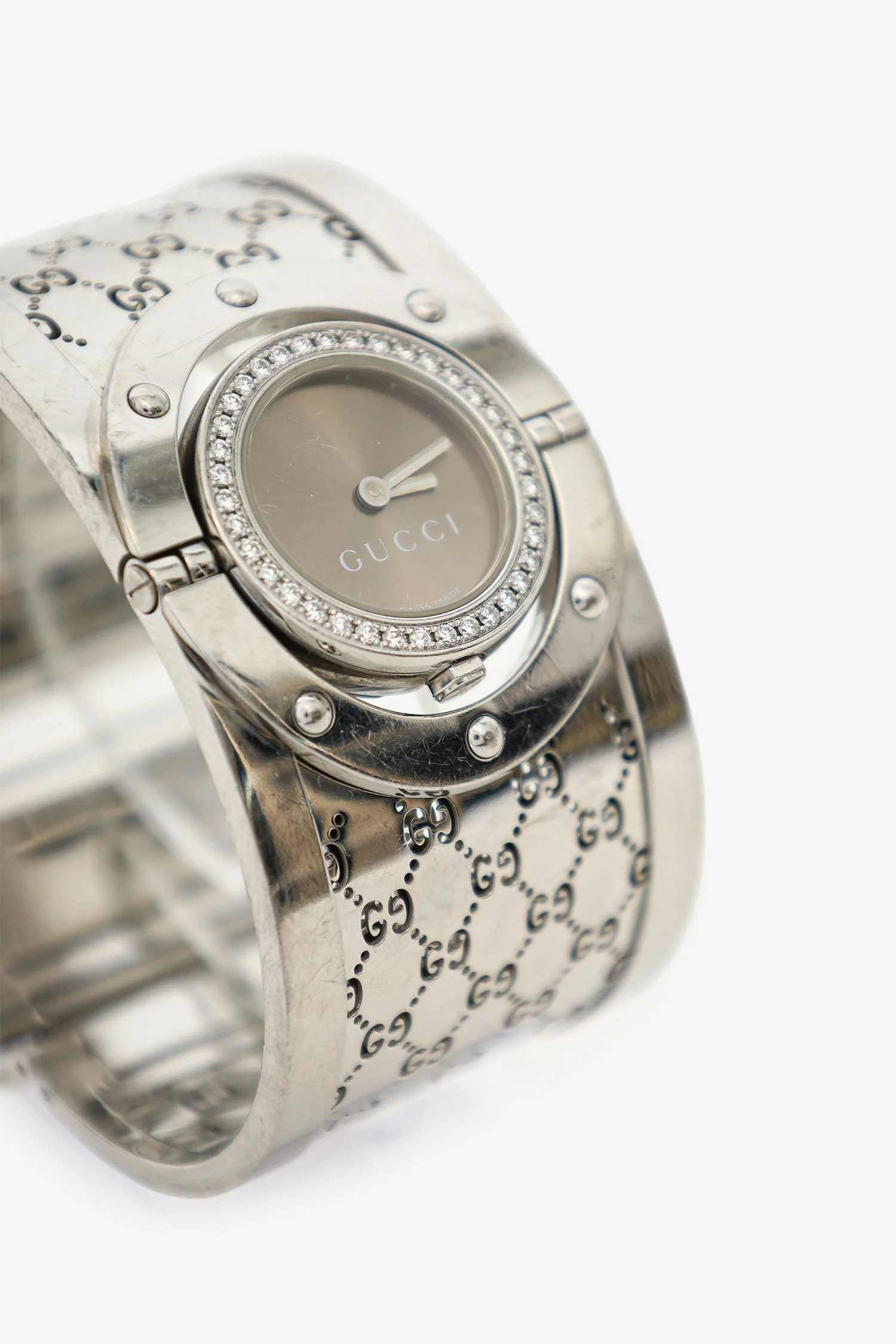 Gucci Stainless Steel/Diamond 'GG' Twirl Watch - Image 3