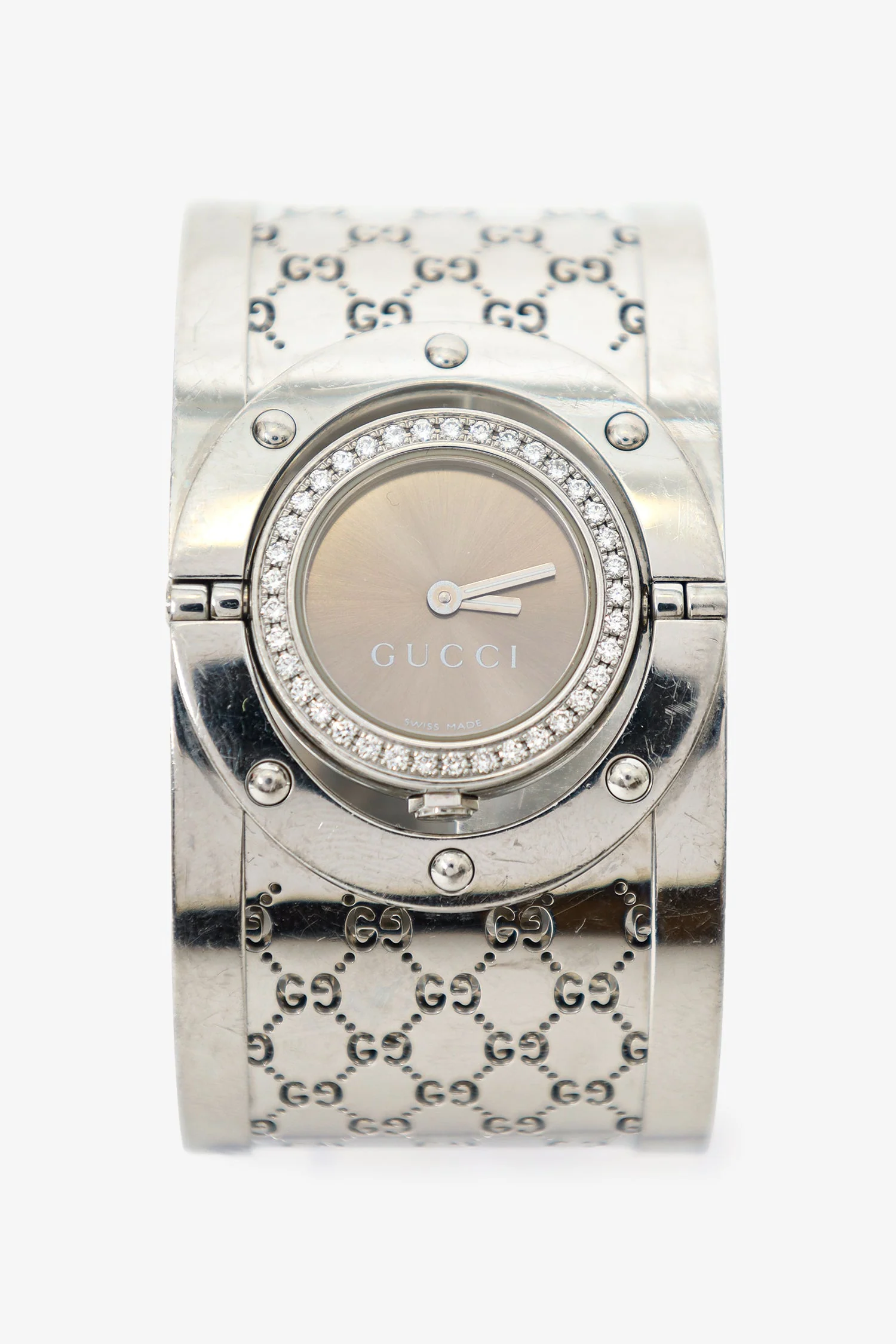 Gucci Stainless Steel/Diamond 'GG' Twirl Watch - Image 5