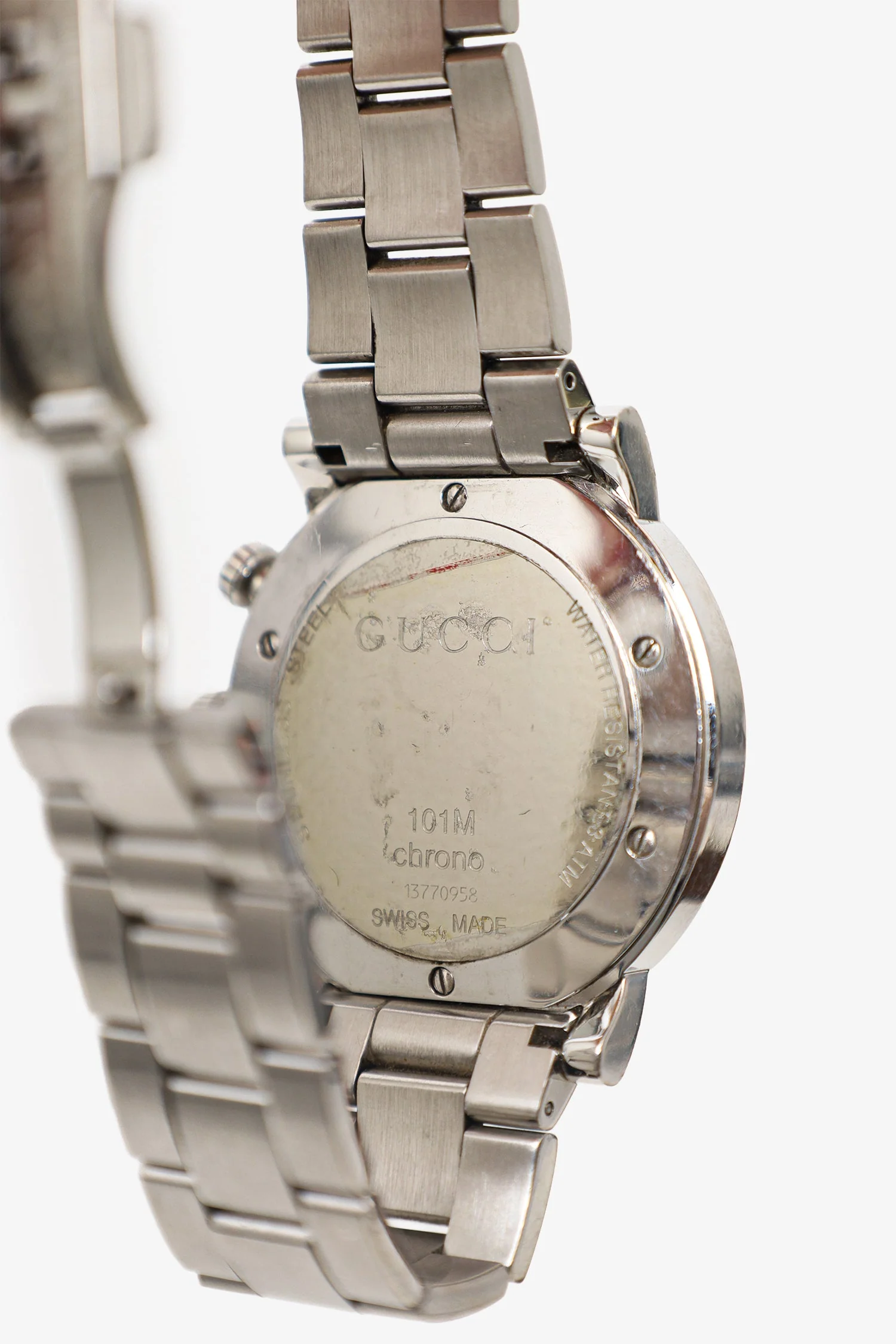 Gucci Stainless Steel/Mother of Pearl/Diamond 101M G-Chrono Watch - Image 4