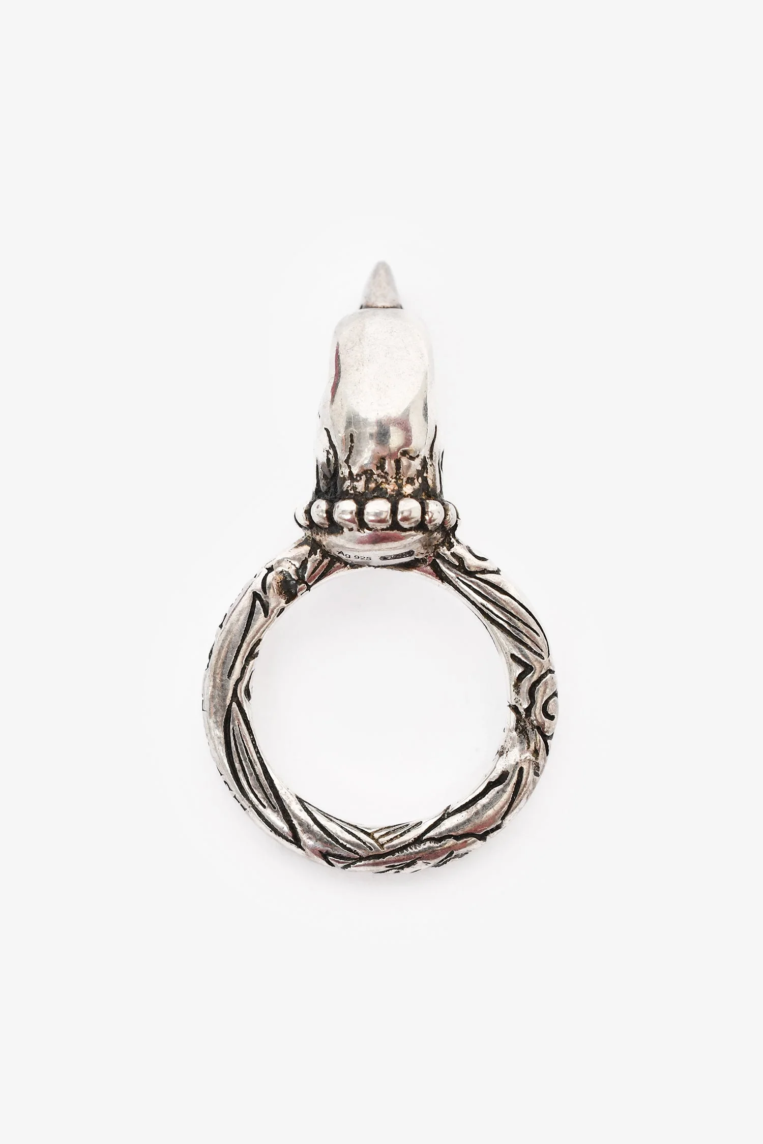 Gucci Sterling Silver 'Anger Forest' Eagle Ring Size 8 - Image 3