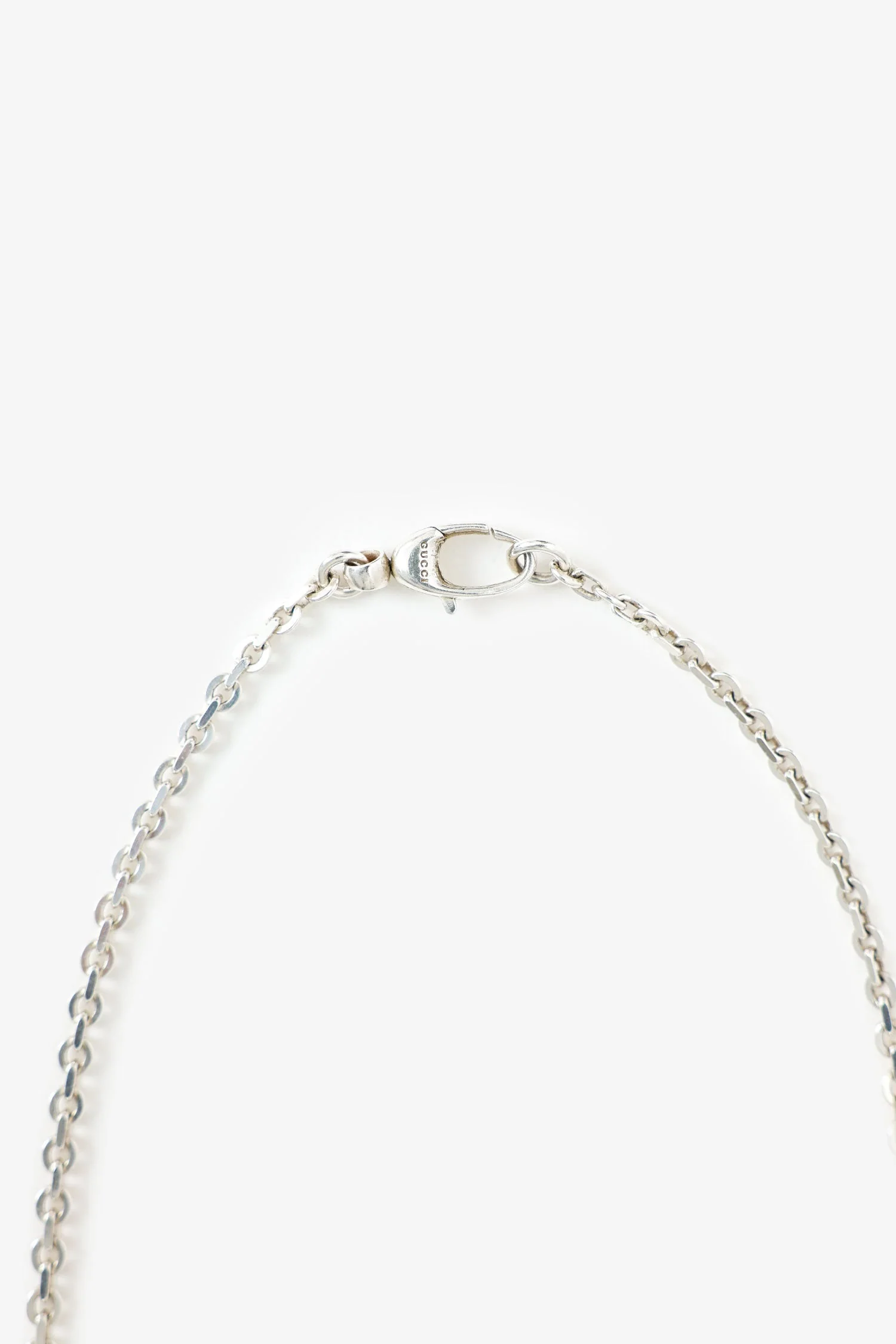 Gucci Sterling Silver Bamboo Pendant Necklace - Image 3
