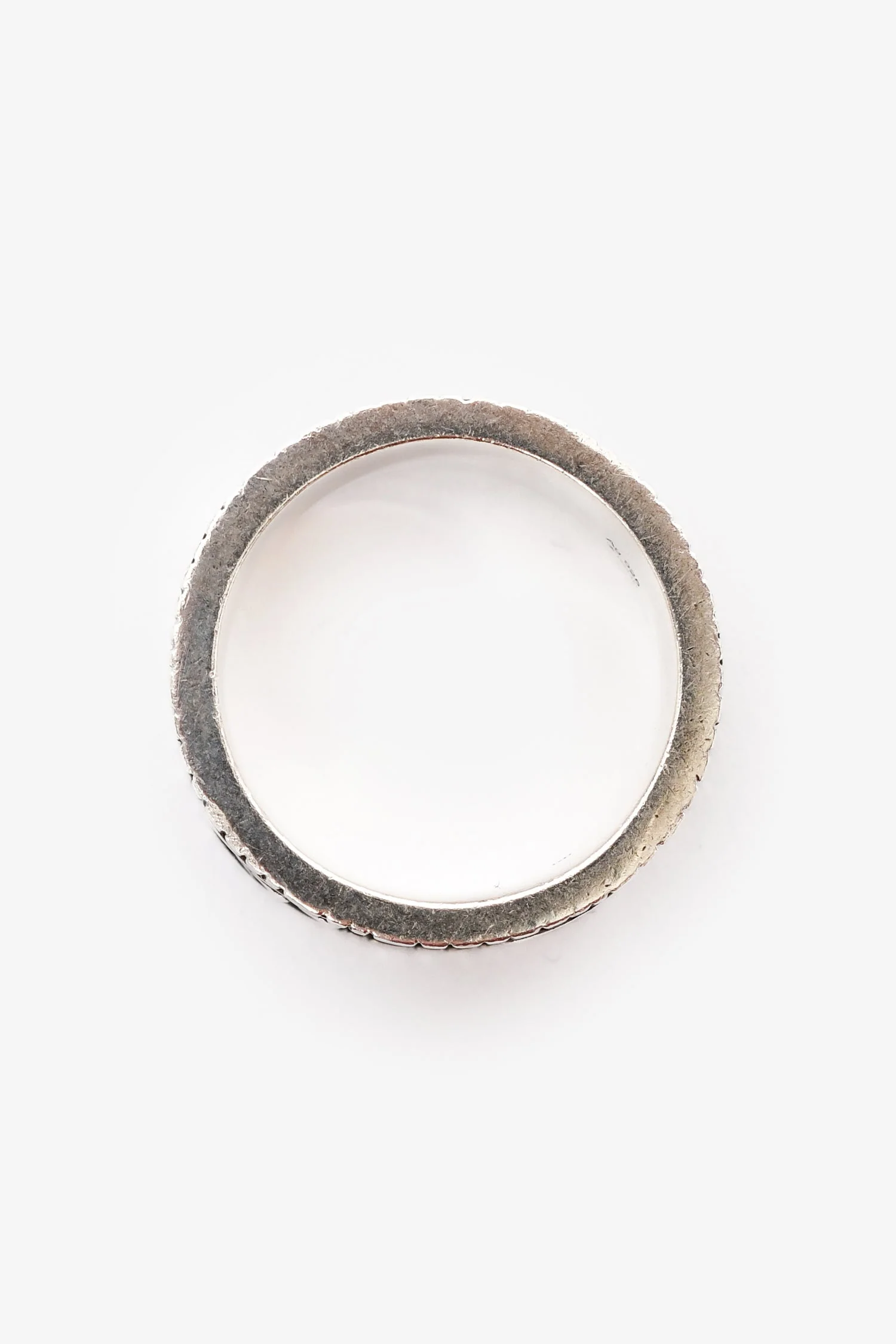 Gucci Sterling Silver Double G Rope Wide Ring Size 10 - Image 3