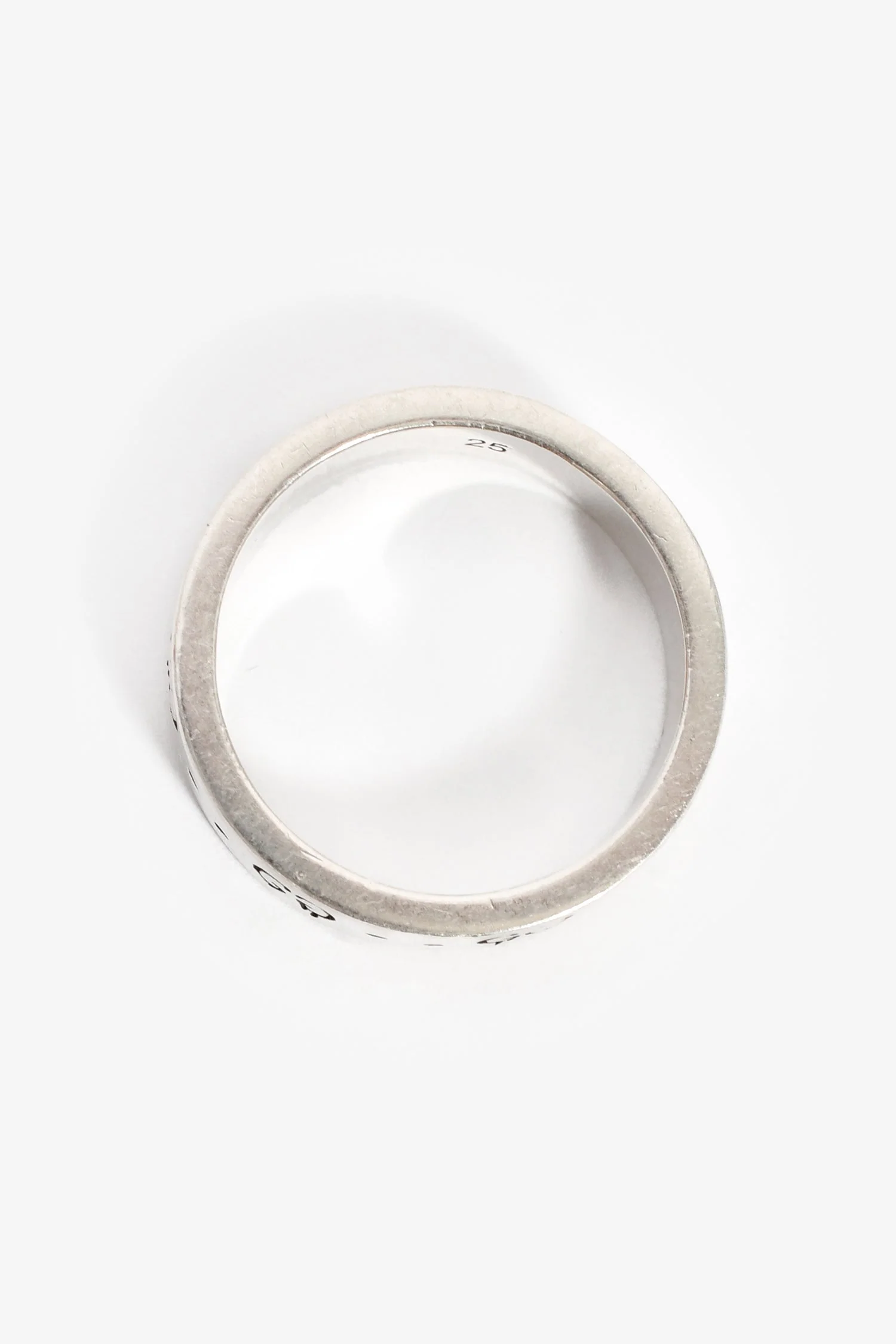 Gucci Sterling Silver GG Band Ring Size 11 - Image 2