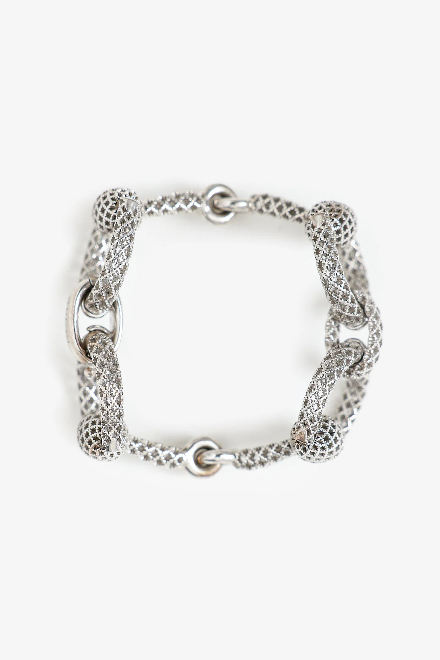 Gucci Sterling Silver Horsebit Diamantissima Bracelet - Image 3