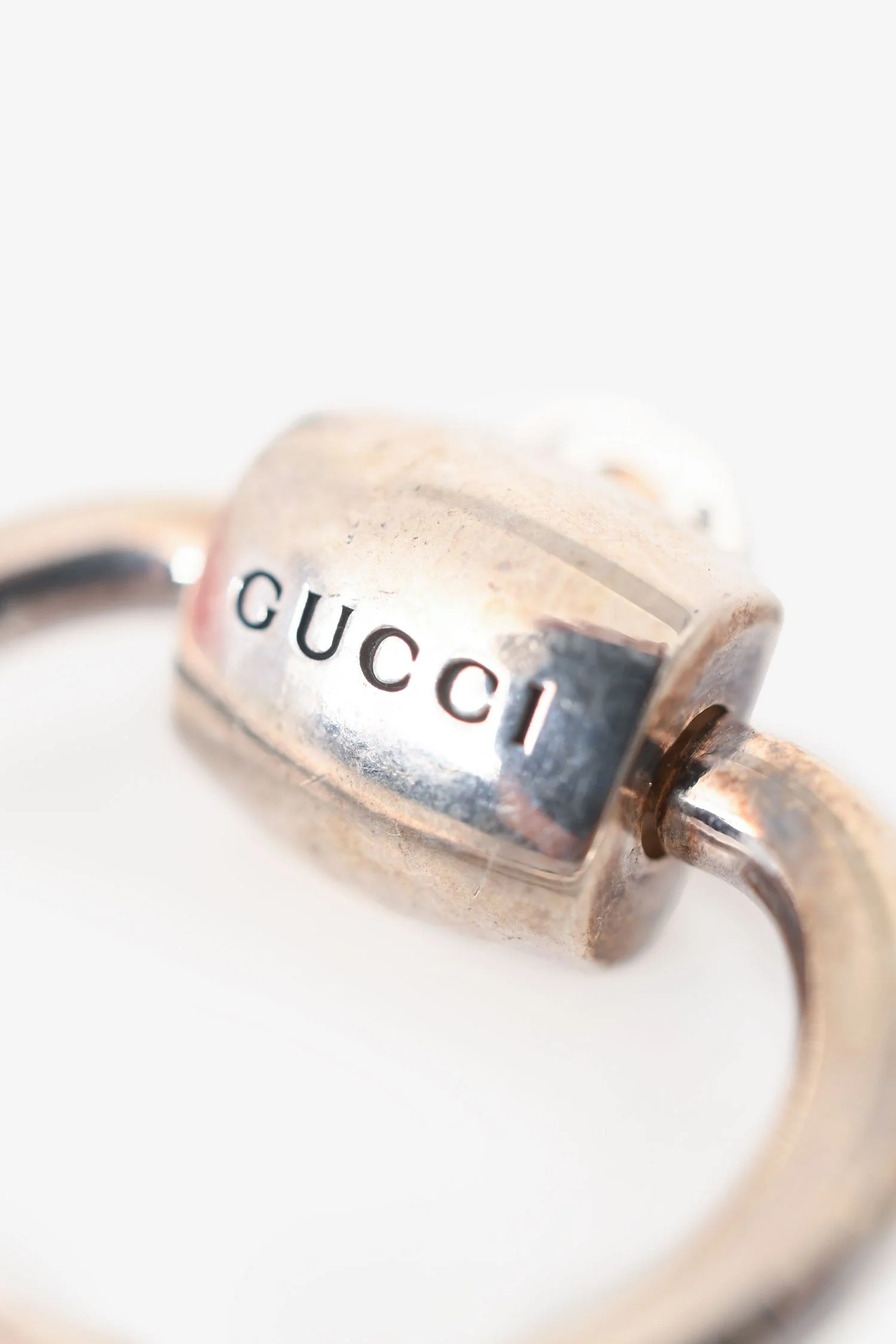 Gucci Sterling Silver Horsebit Stud Earrings - Image 3