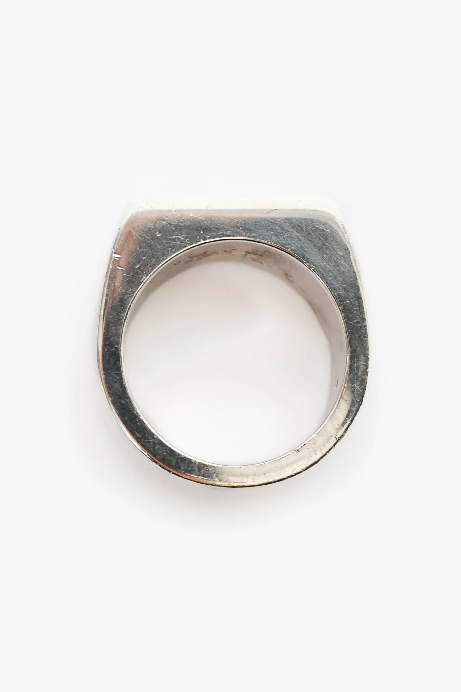 Gucci Sterling Silver 'Mille Righe' Ring Size 61 Mens - Image 3
