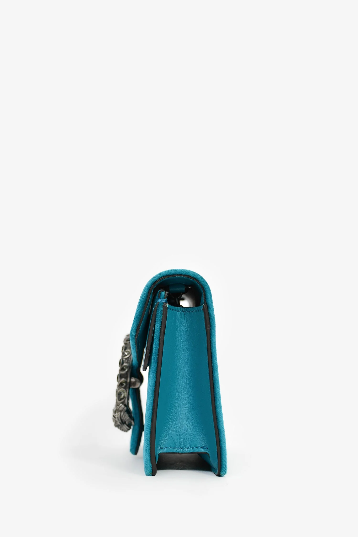 Gucci Teal Velvet Super Mini Dionysus Crossbody - Image 4