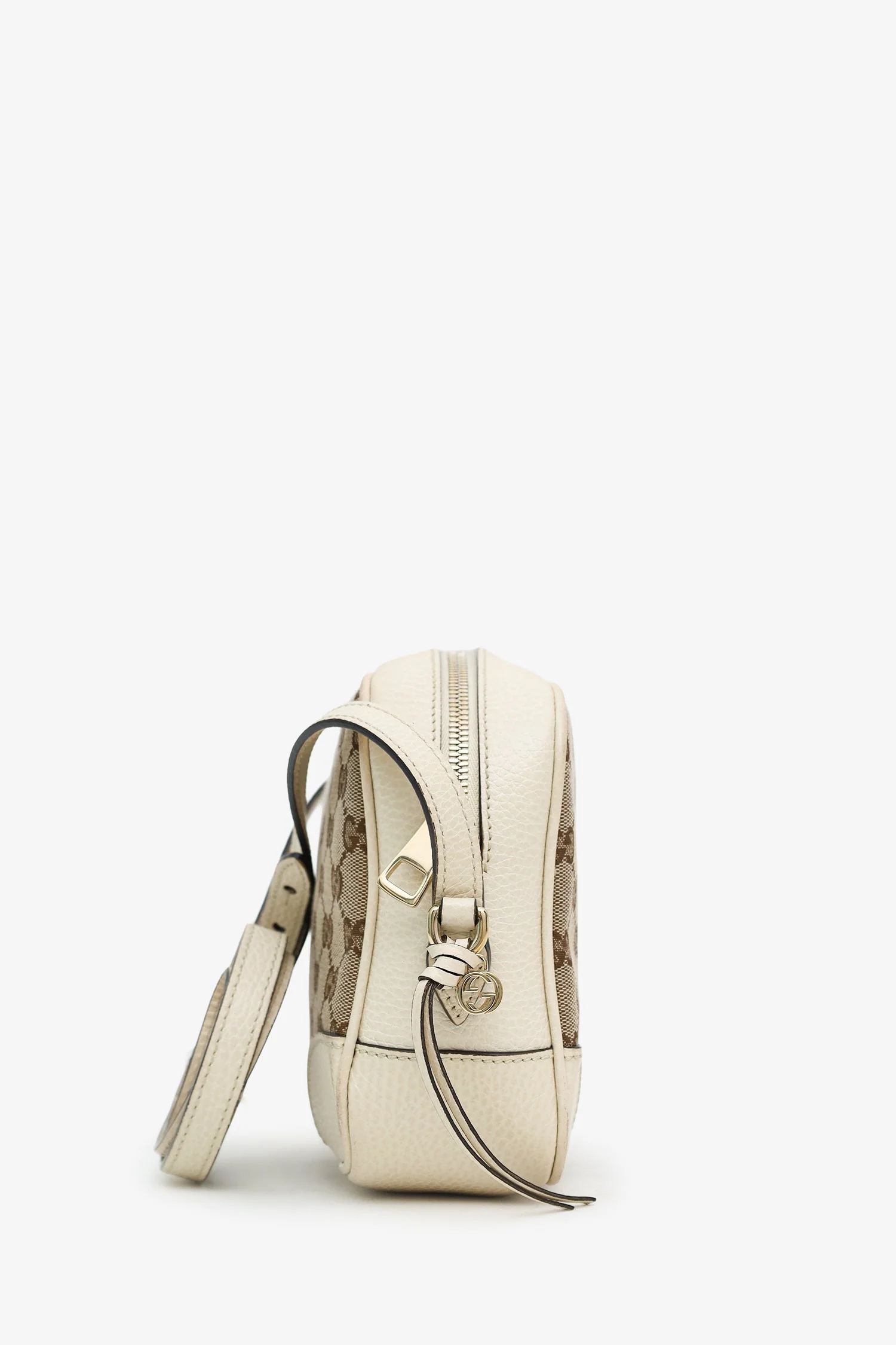 Gucci White/Brown Monogram Mini Bree Messenger Bag - Image 3