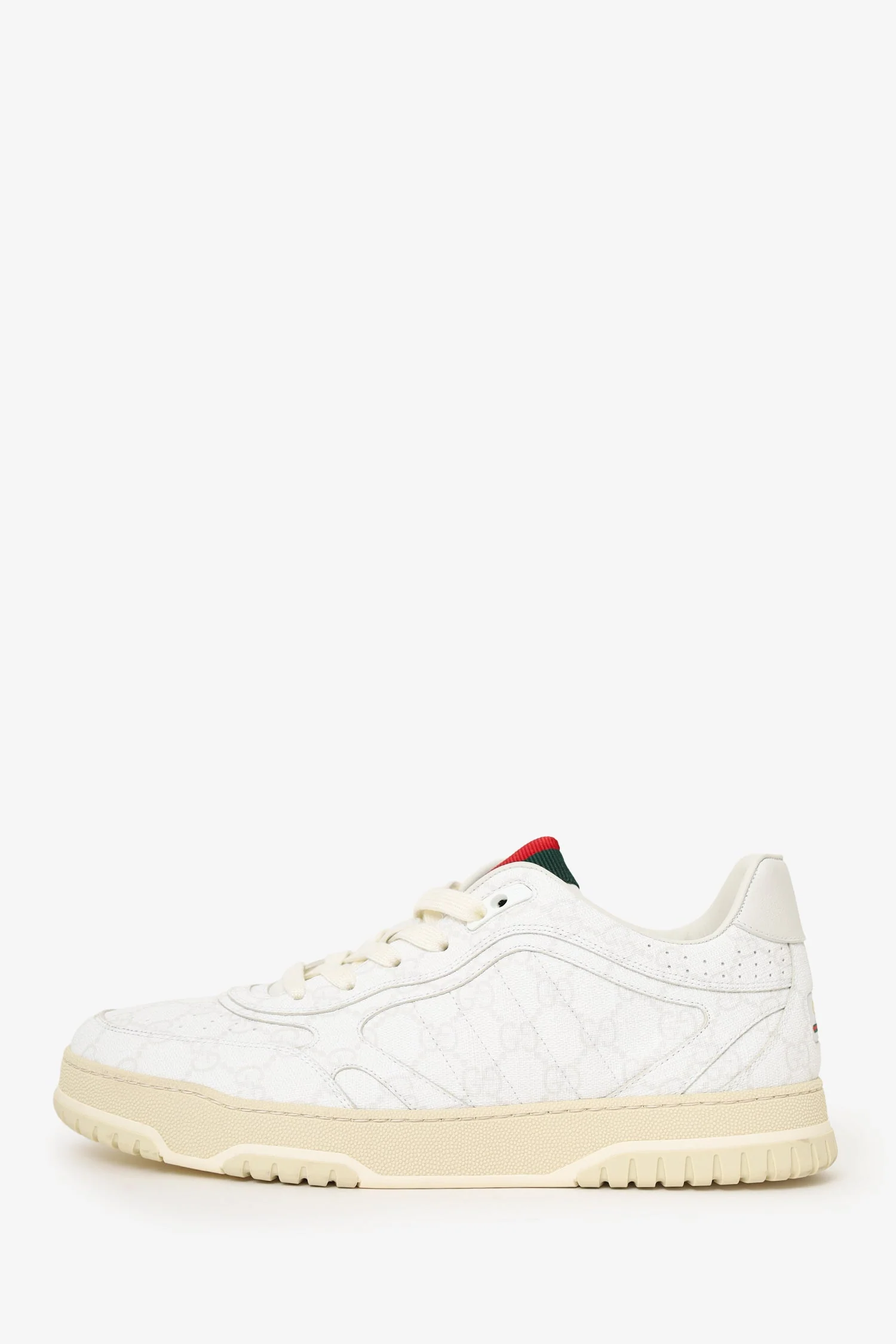 Gucci White GG Canvas Re-Web Sneakers Size 42 Mens - Image 5