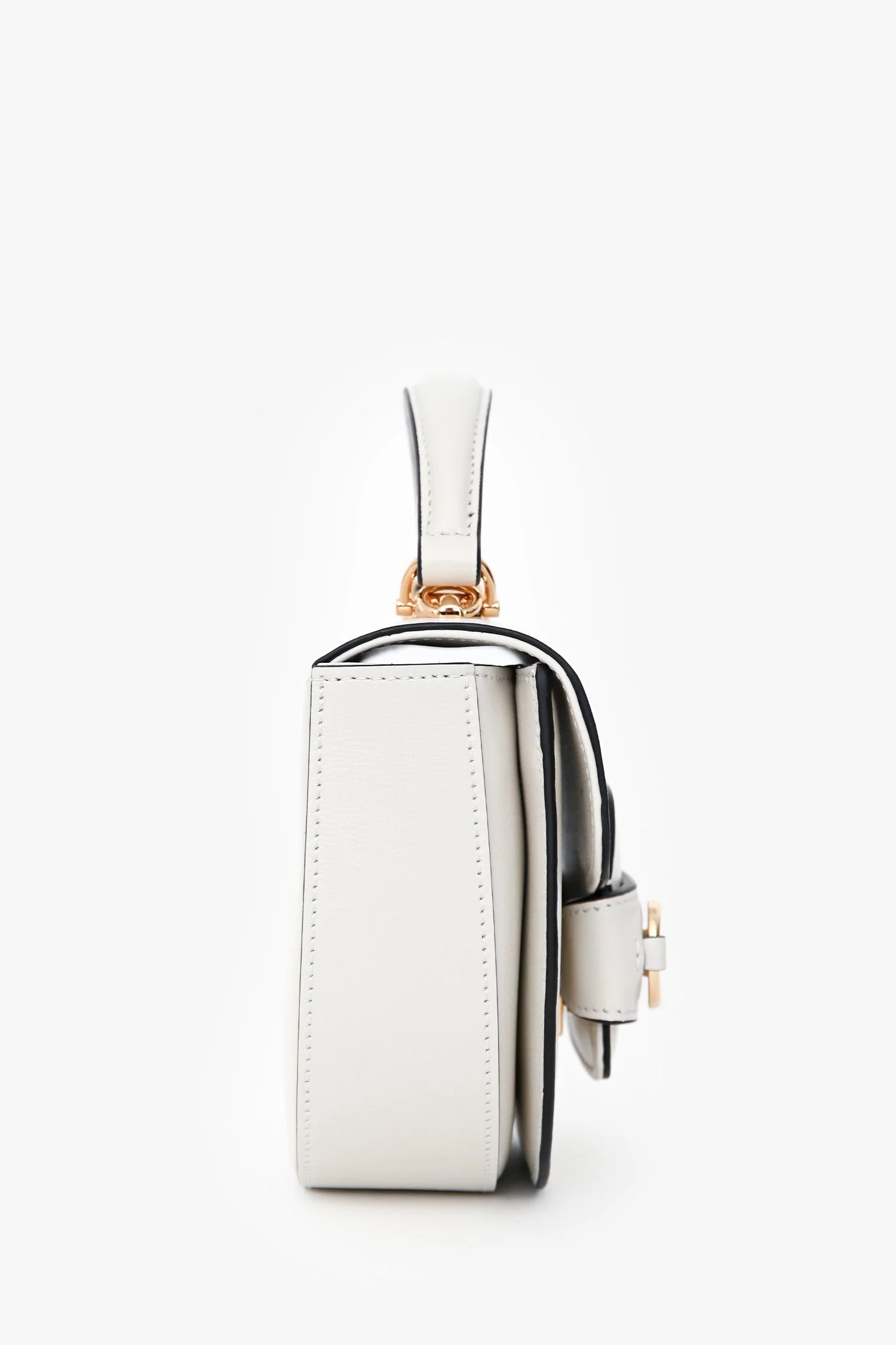 Gucci White Leather 'Horsebit 1955' Mini Crossbody Bag - Image 2