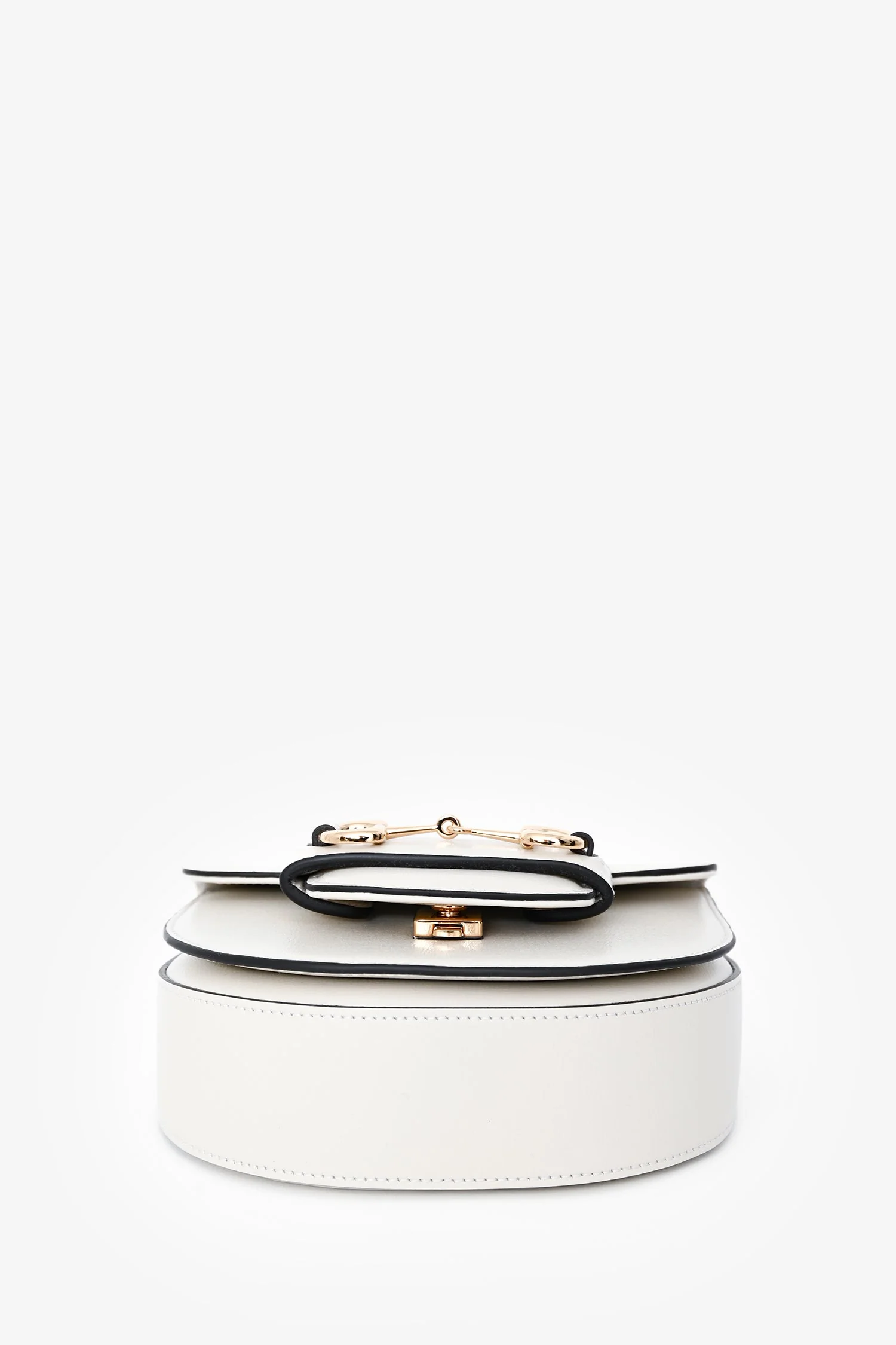 Gucci White Leather 'Horsebit 1955' Mini Crossbody Bag - Image 5