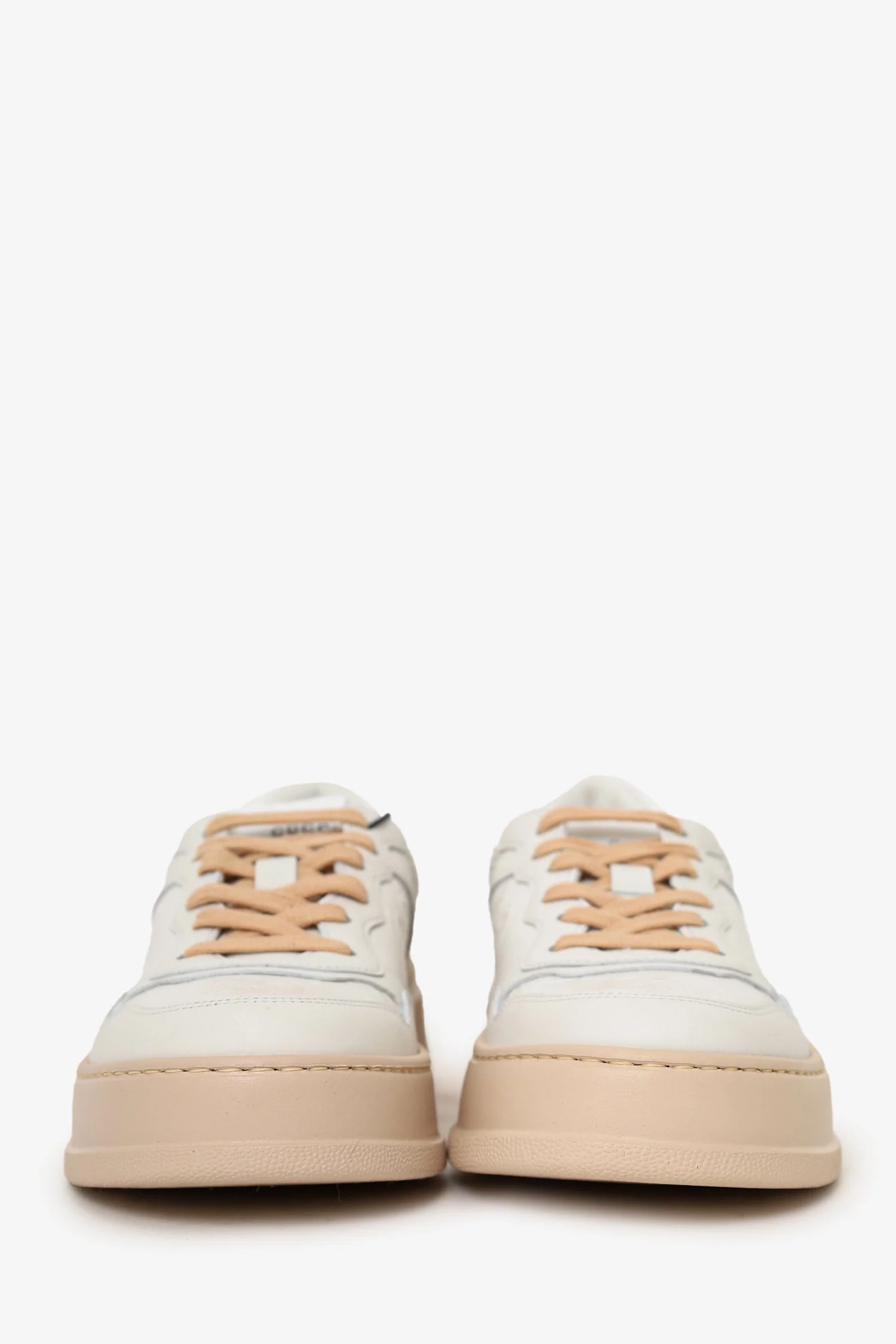 Gucci White/Pink GG Embossed Leather Sneakers Size 38.5 - Image 3