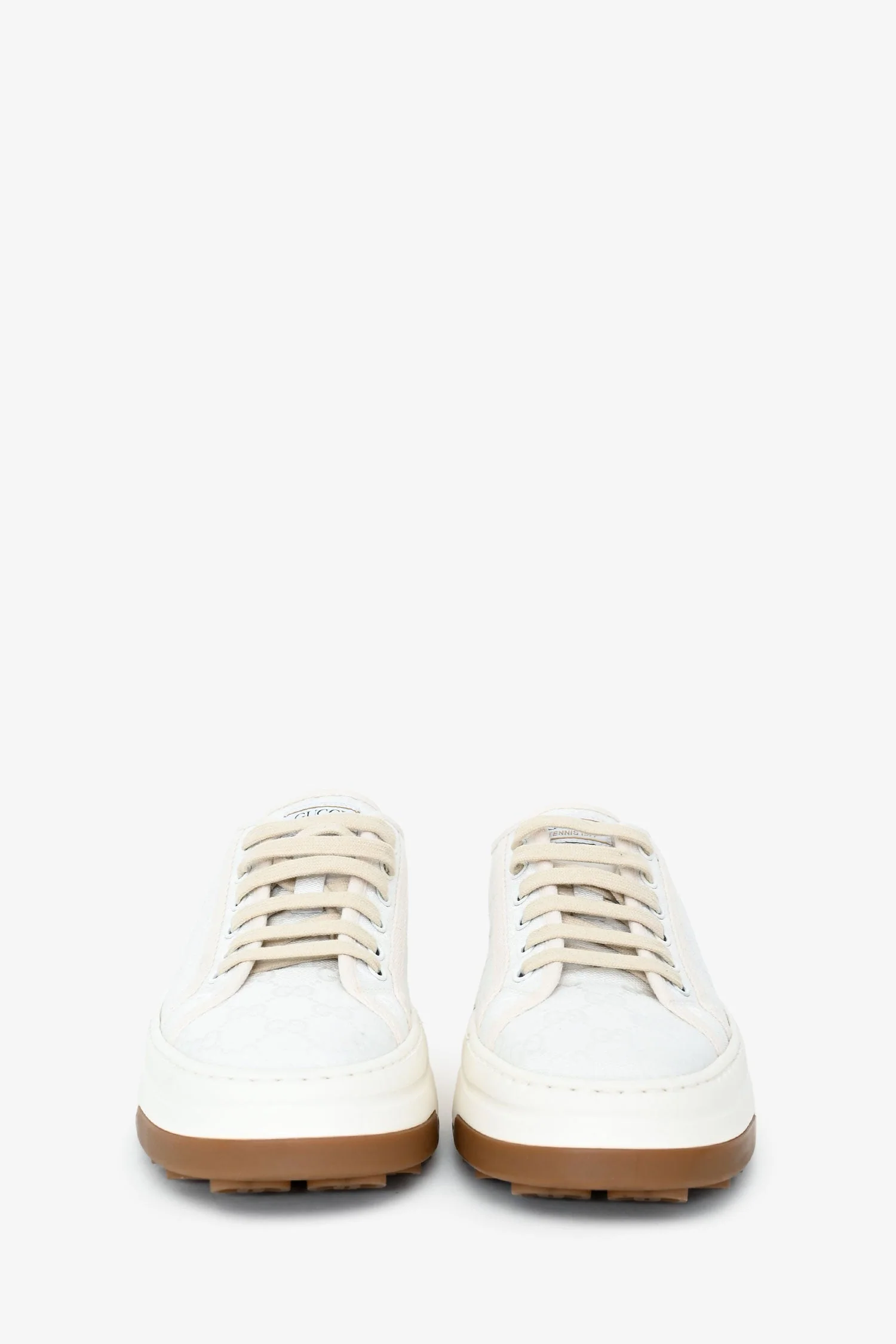 Gucci White Tennis Trek Low Top Sneaker Size 8 Men - Image 3