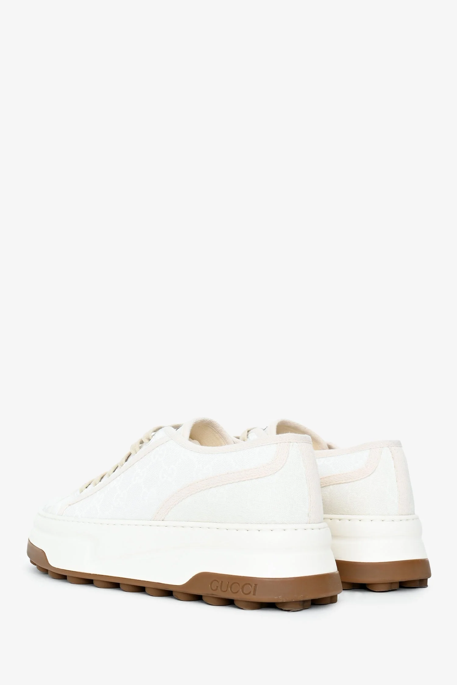 Gucci White Tennis Trek Low Top Sneaker Size 8 Men - Image 4