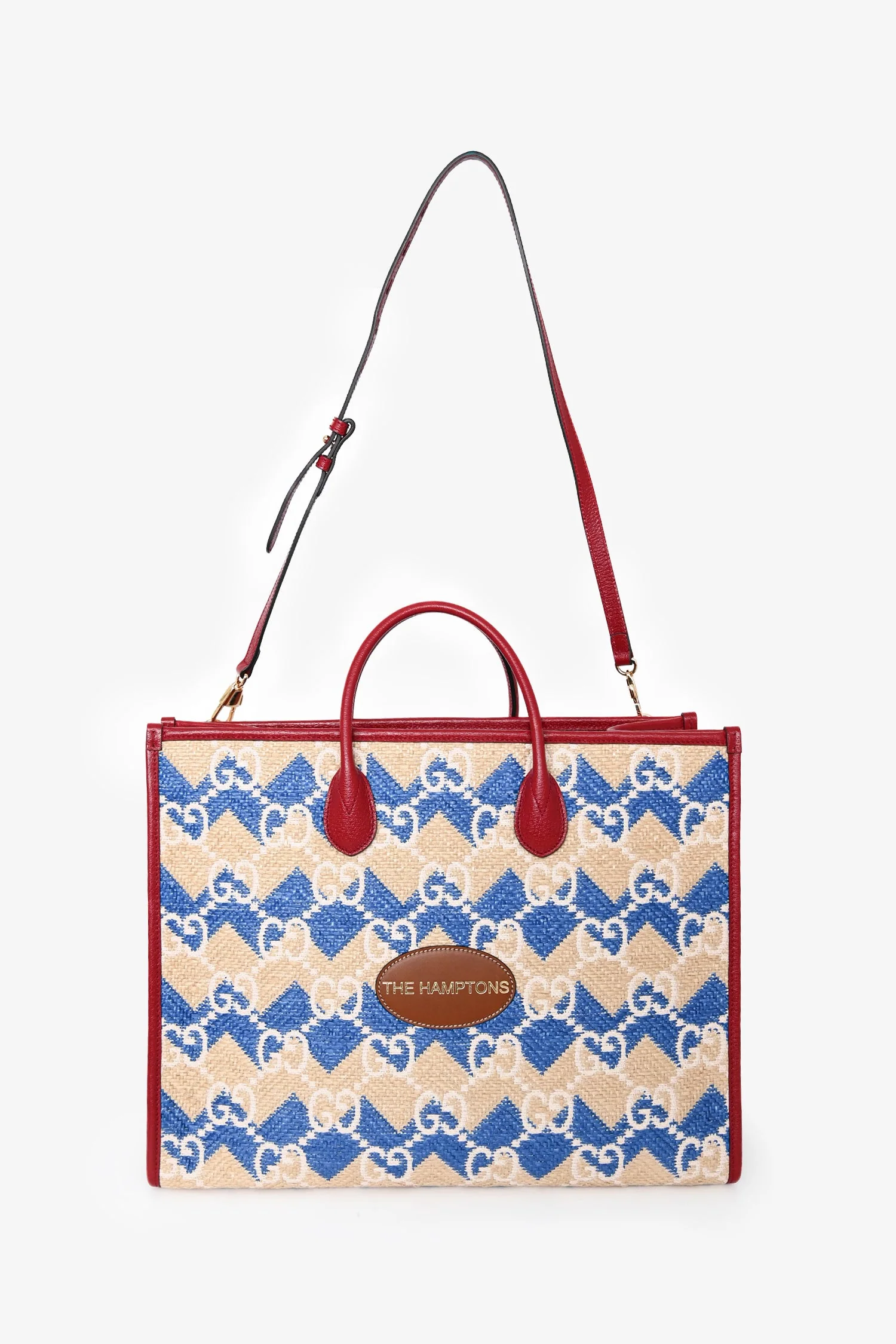 Gucci X Hamptons Limited Edition Canvas GG Tote with Strap - Image 8