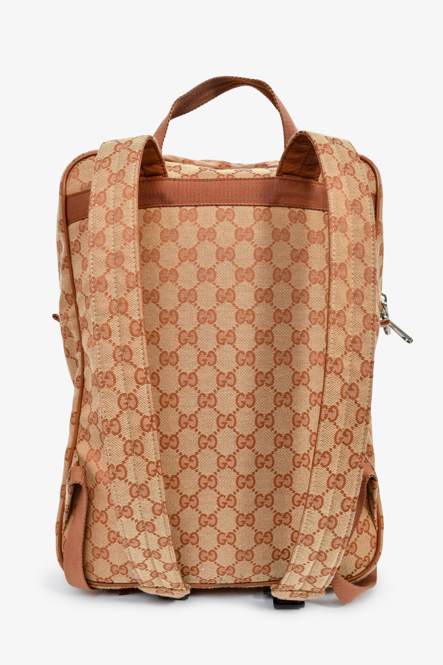 Gucci x New York Yankees Canvas Leather Trimmed Backpack - Image 2