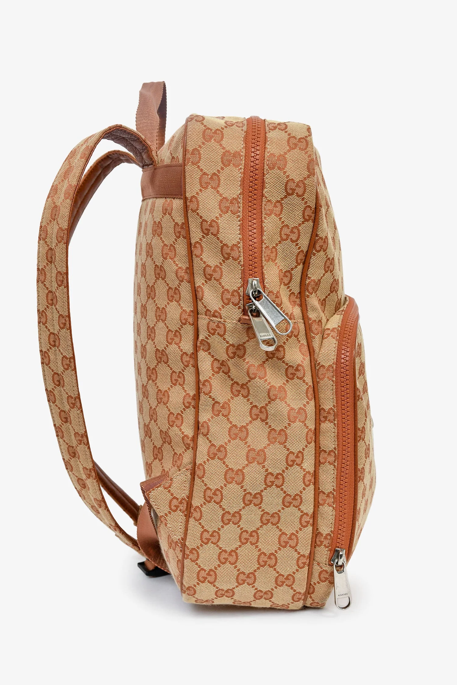 Gucci x New York Yankees Canvas Leather Trimmed Backpack - Image 3