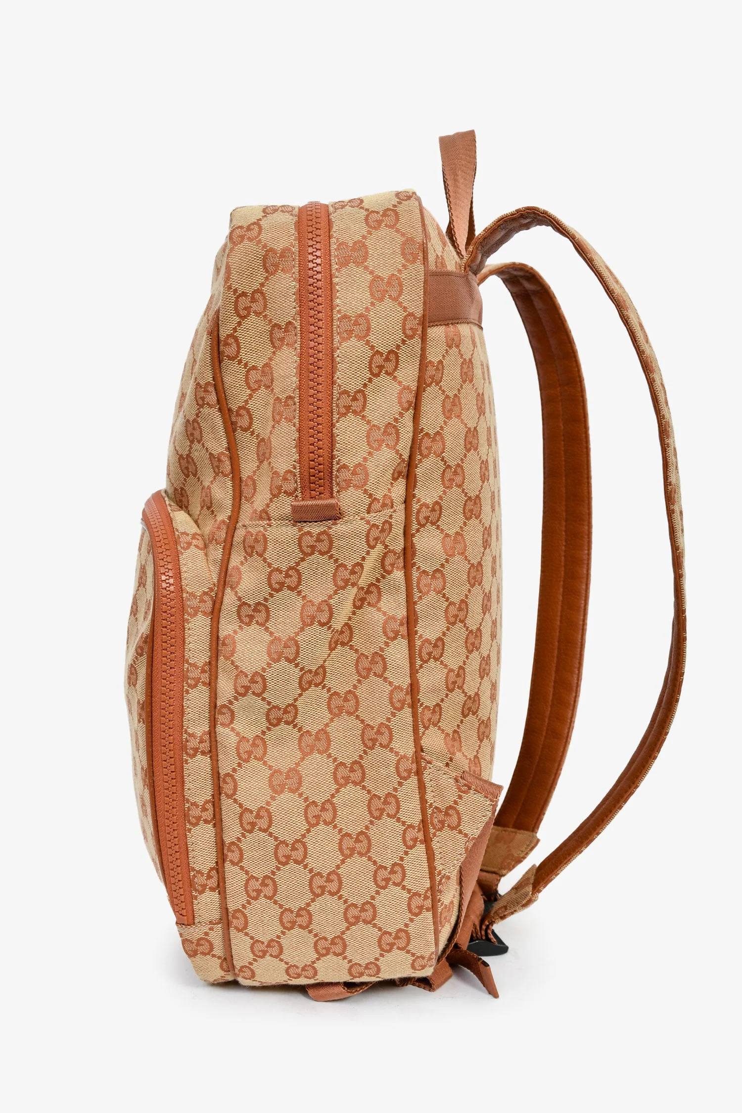 Gucci x New York Yankees Canvas Leather Trimmed Backpack - Image 4