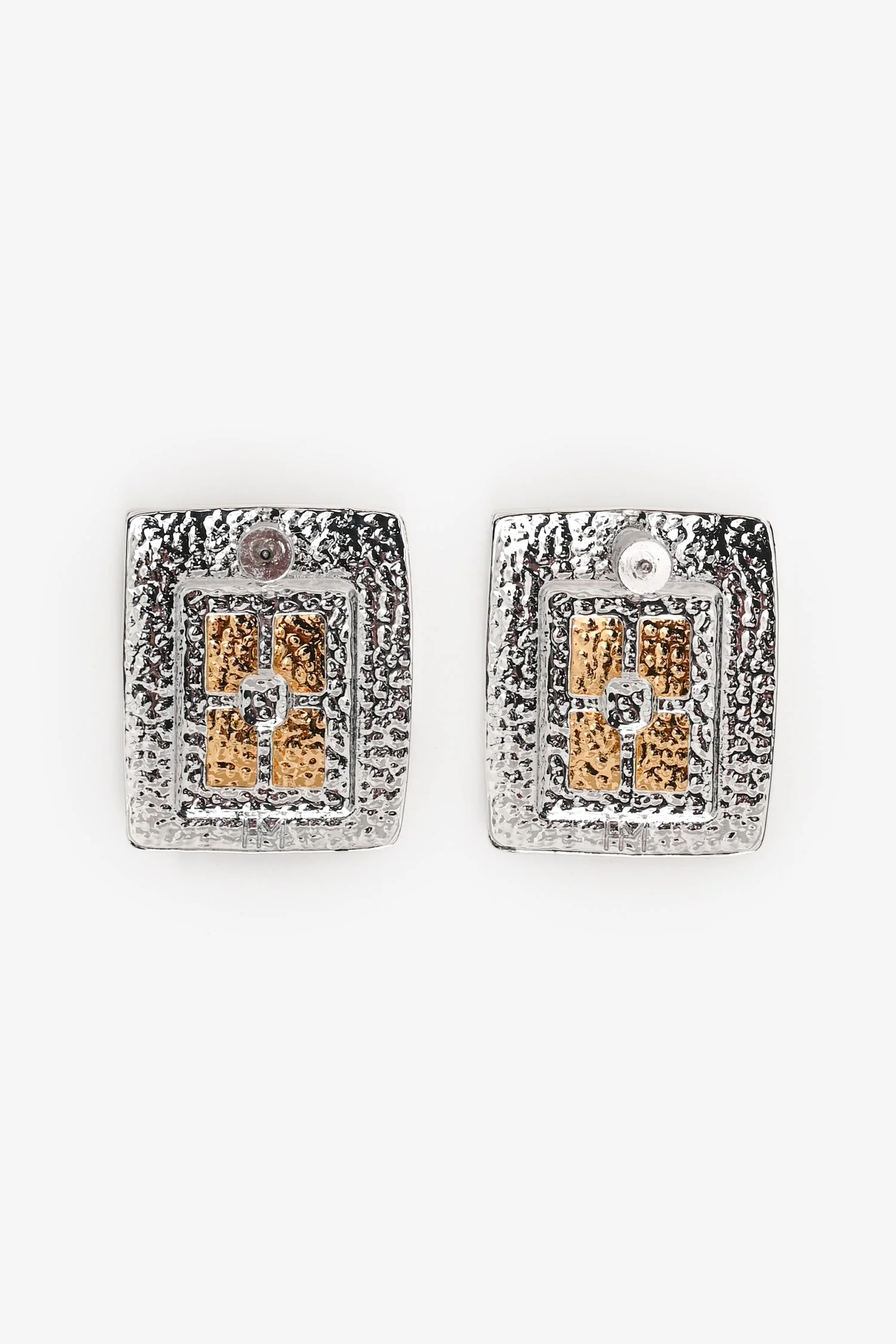 Heaven Mayhem Gold/Silver-Toned Plate Earrings - Image 2