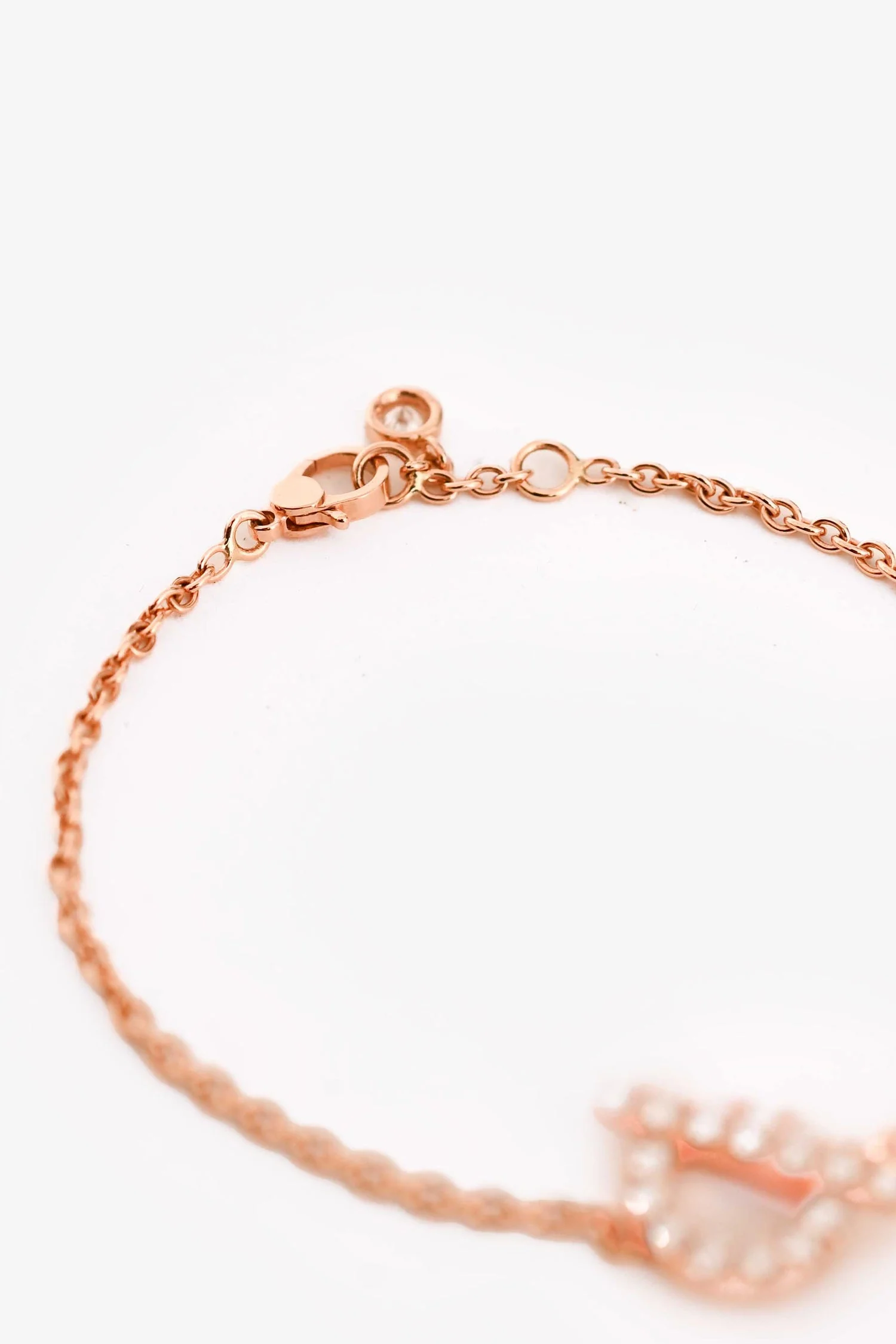 Hermes 18K Rose Gold Diamond Set Finesse Bracelet - Image 4