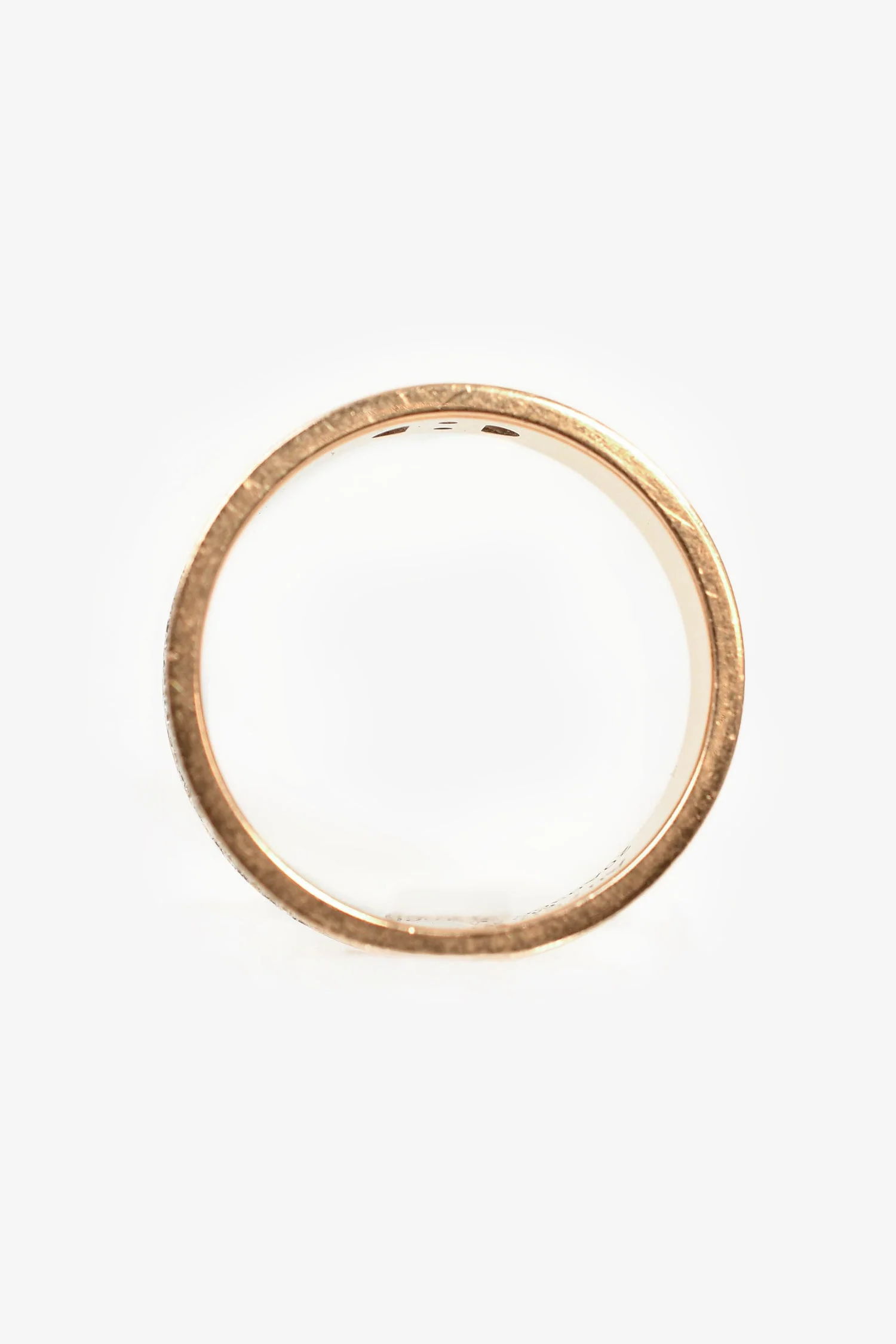 Hermès 18K Rose Gold Diamond Small H d'Ancre Ring Size 56 - Image 4