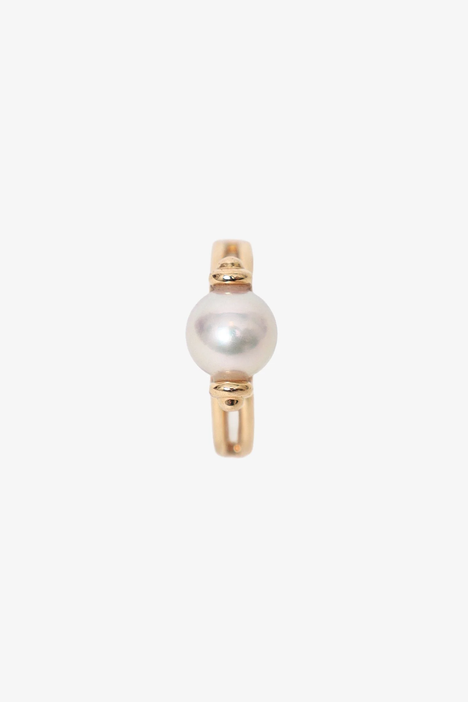 Hermés 18K Rose Gold Pearl 'Chandra' Ring Small Model - Image 2