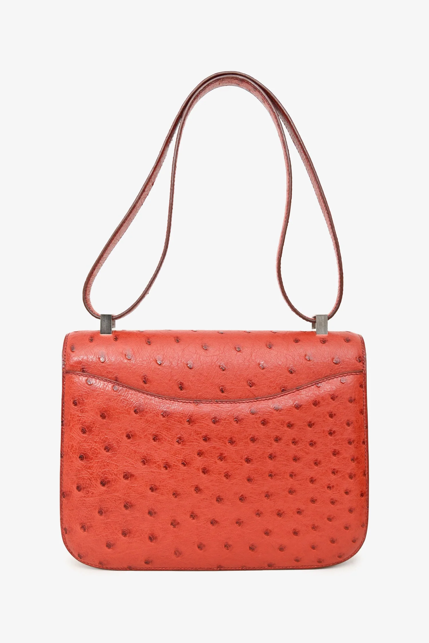Hermès 1999 Orange Ostrich Constance 23 - Image 2