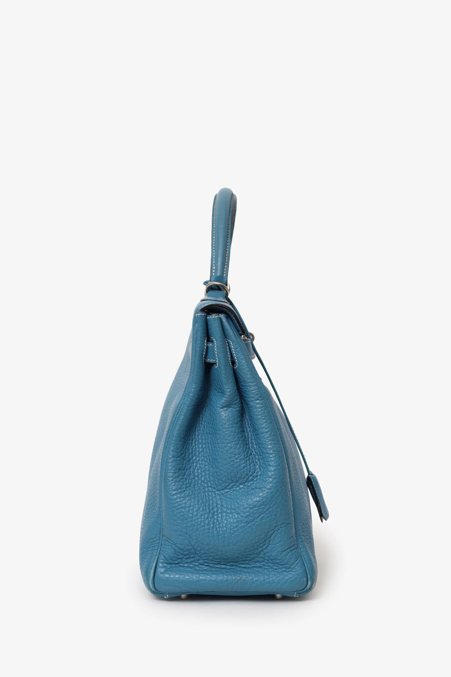 Hermès 2006 Blue Jean Leather Kelly 35 - Image 3
