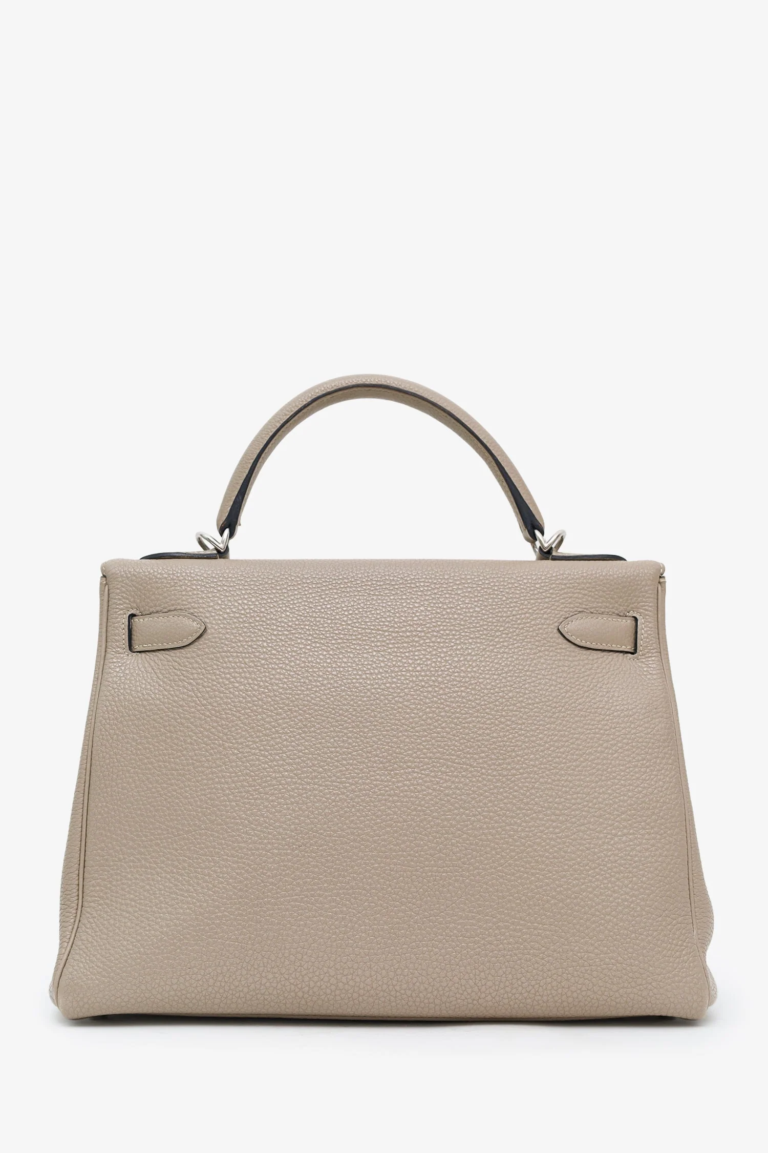 Hermès 2008 Gris Tourterelle Clemence Leather Retourne Kelly 32 With Strap - Image 2