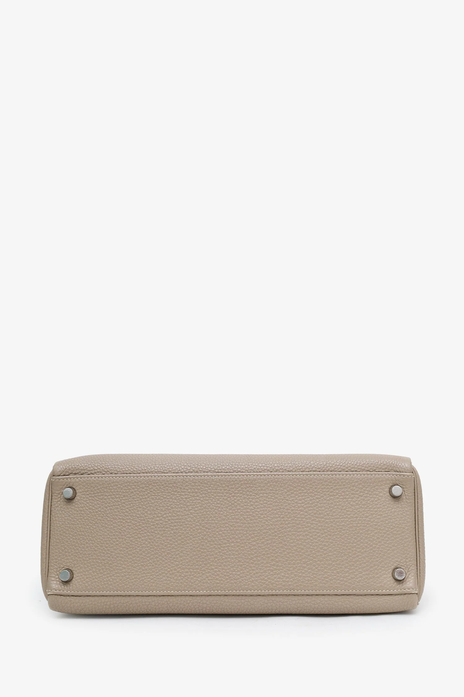Hermès 2008 Gris Tourterelle Clemence Leather Retourne Kelly 32 With Strap - Image 5